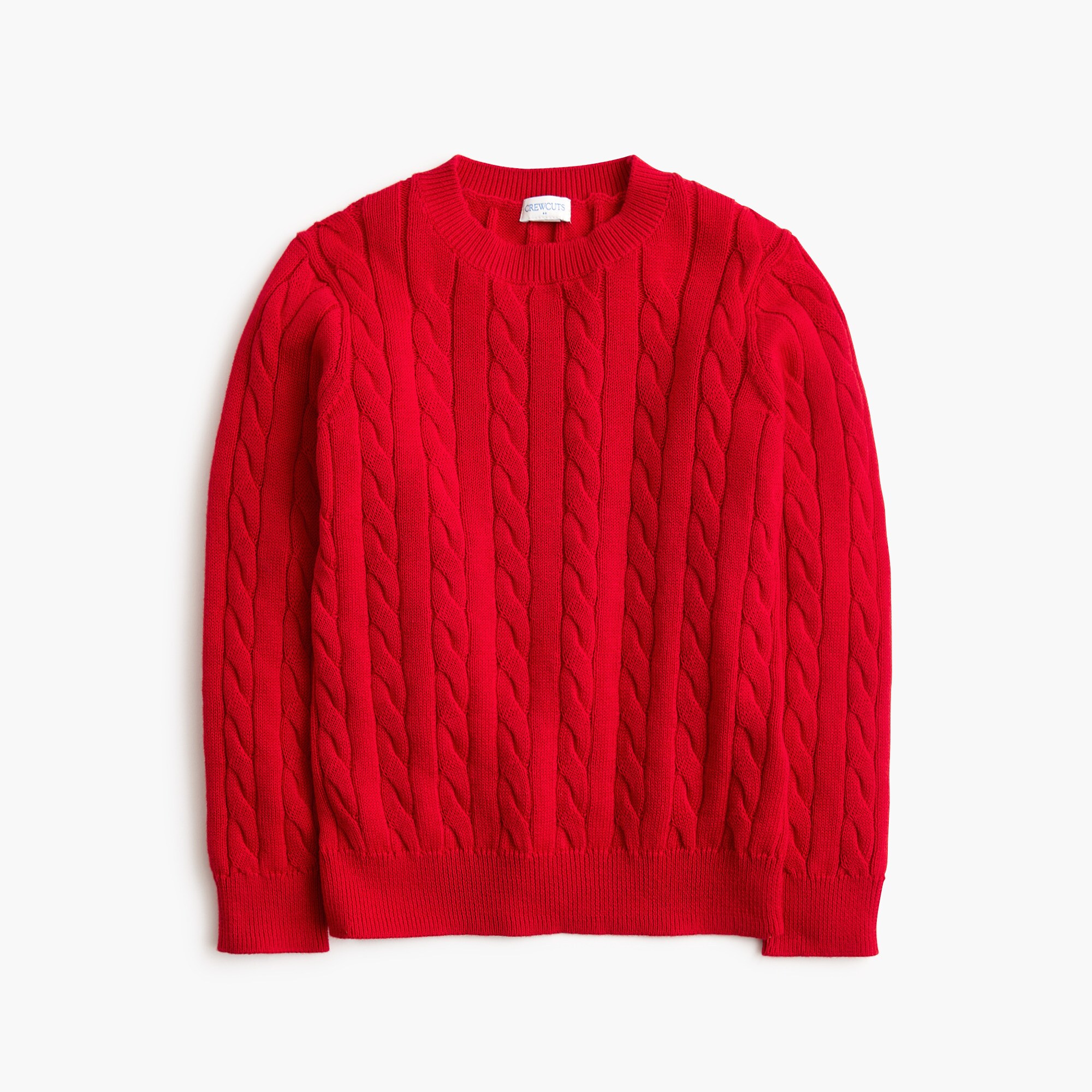 kids' cable-knit crewneck sweater for boys
