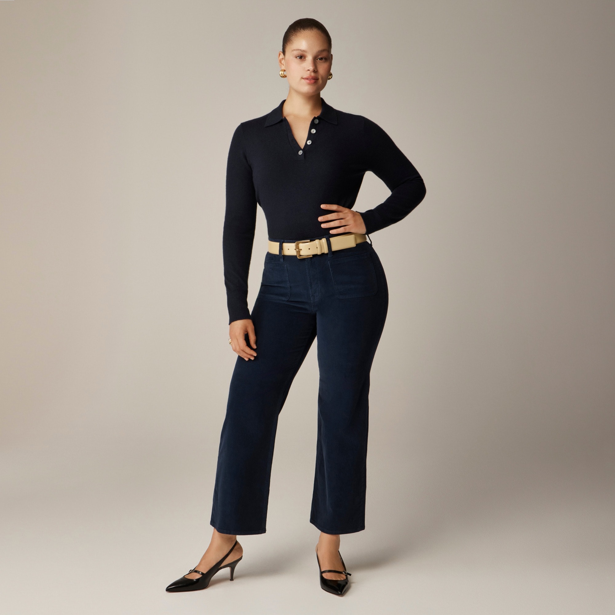 J.Crew: Sailor Slim-wide Pant In Stretch Corduroy For Women