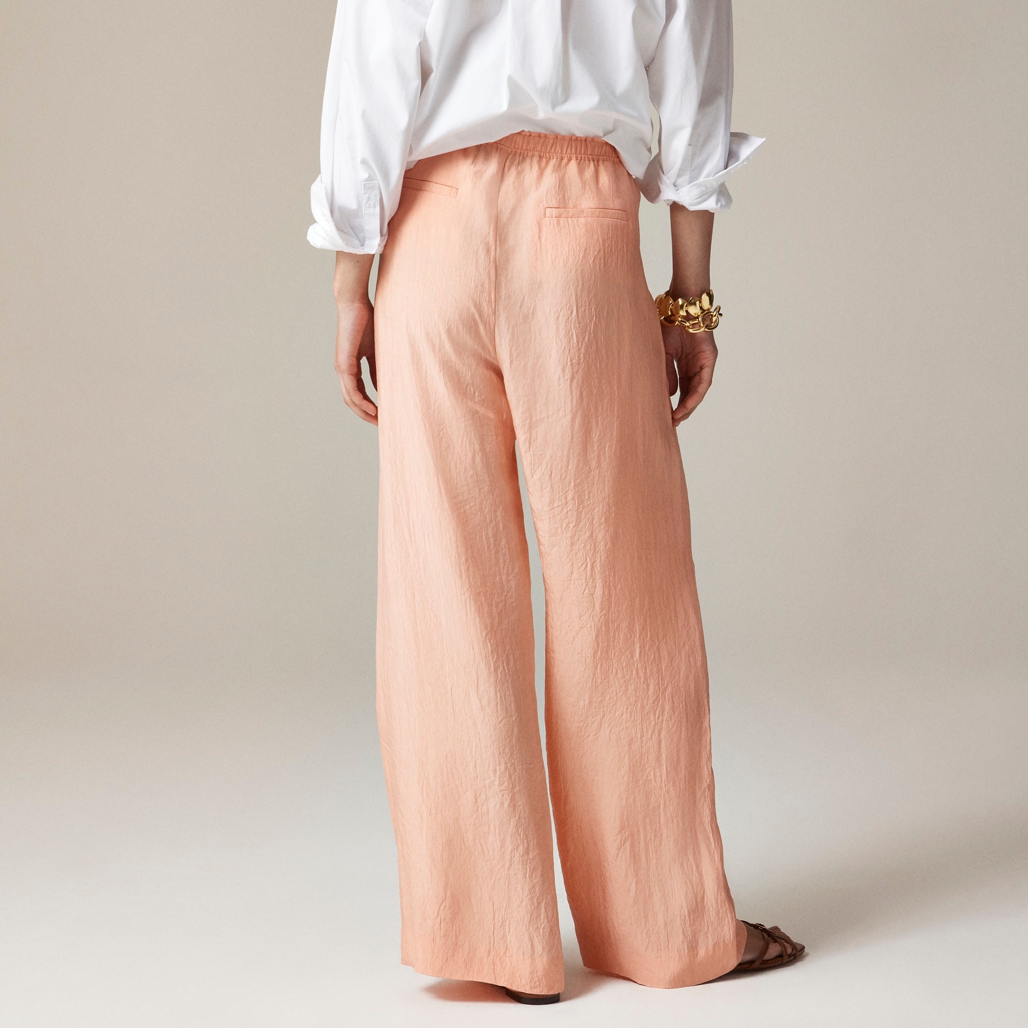 Stratus pant in textured satin