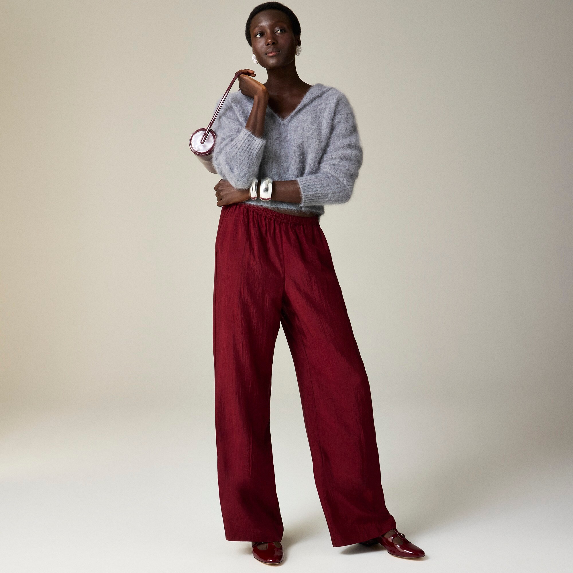  Petite Stratus pant in textured satin