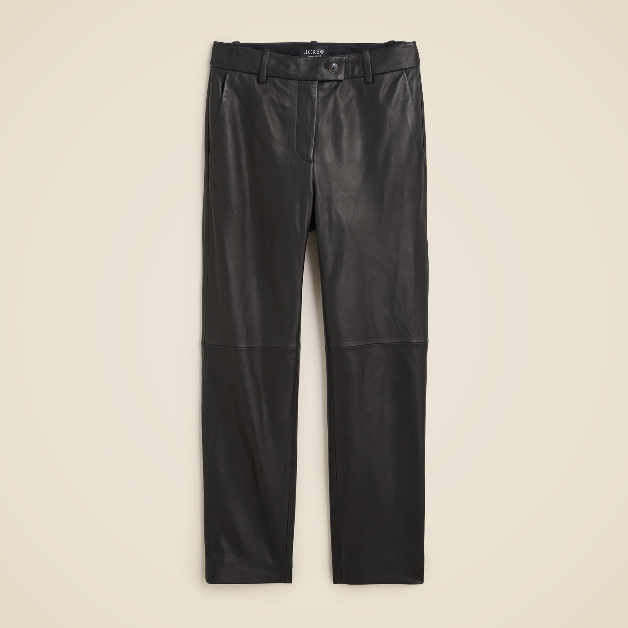 ZW COLLECTION FAUX LEATHER HIGH-WAISTED BOOTCUT CROPPED