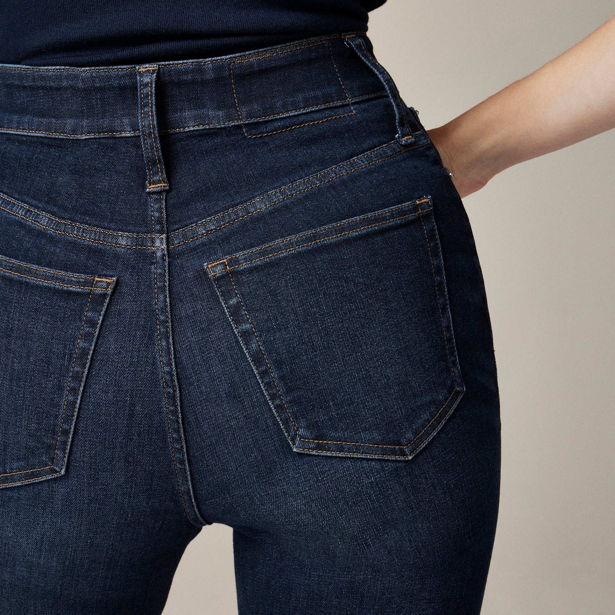 Curvy high-rise kickout jean