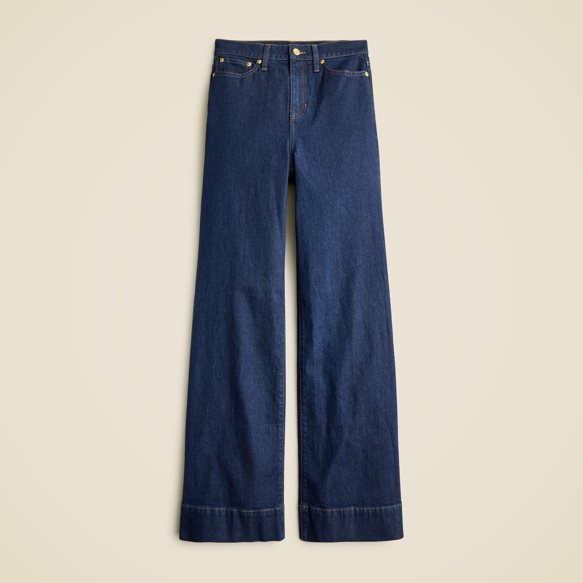 High-rise denim trouser jean