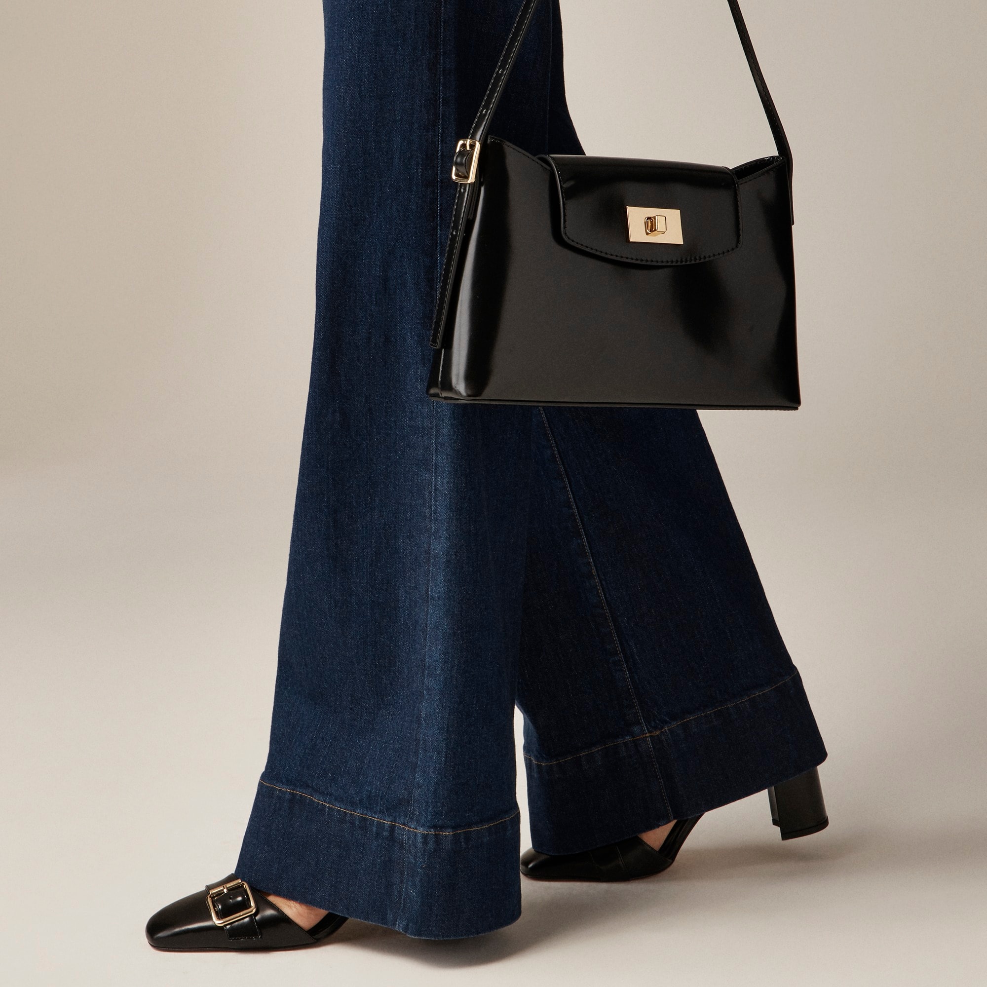 High-rise denim trouser jean