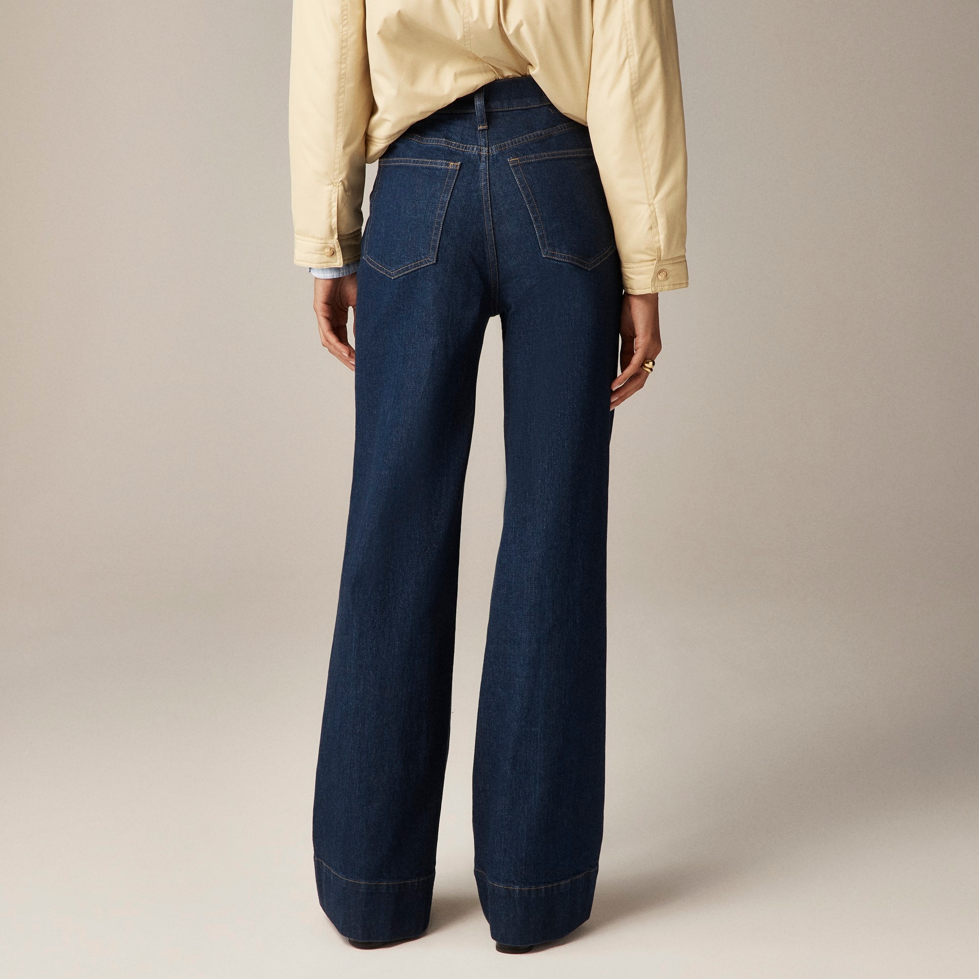 High-rise denim trouser jean