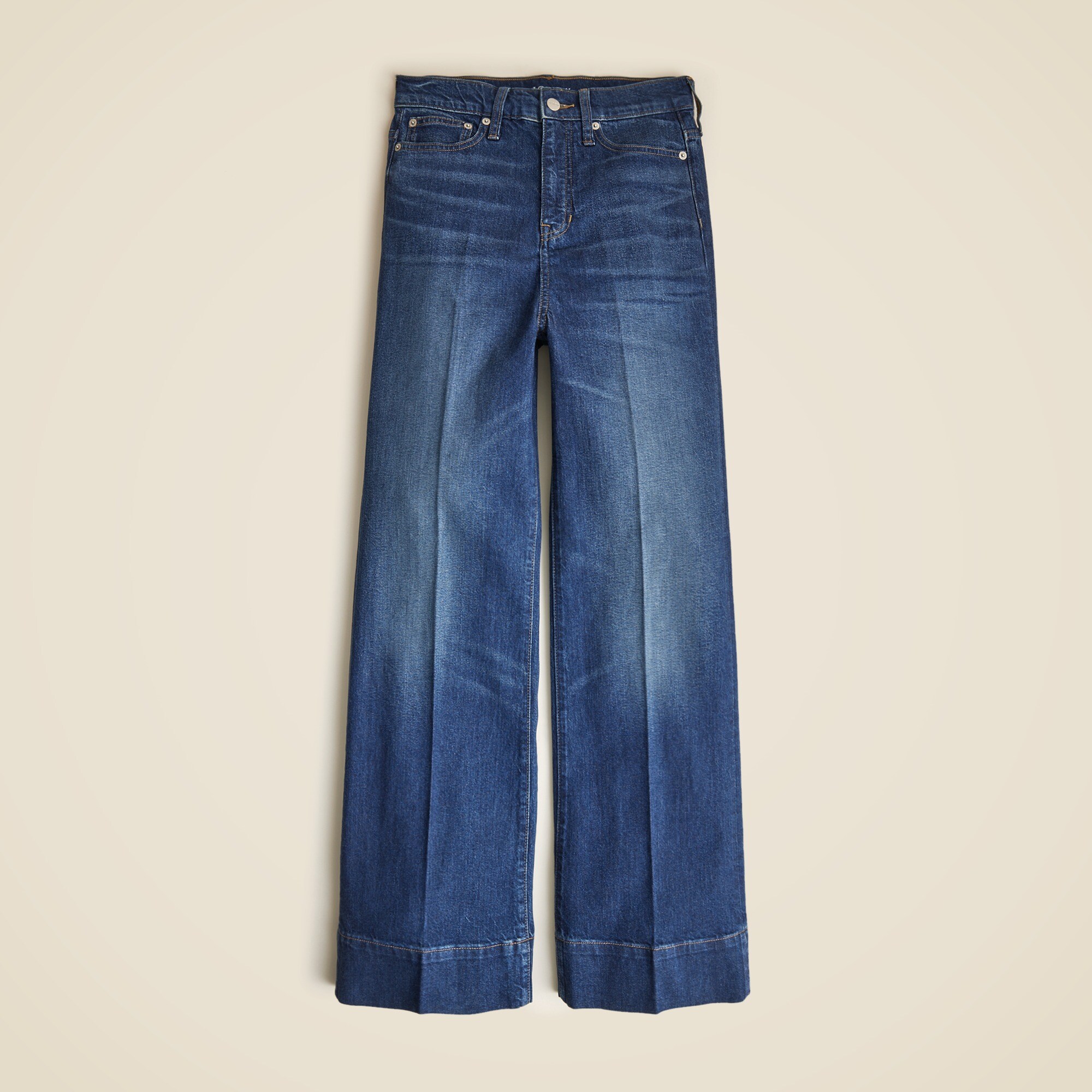 High-rise denim trouser jean