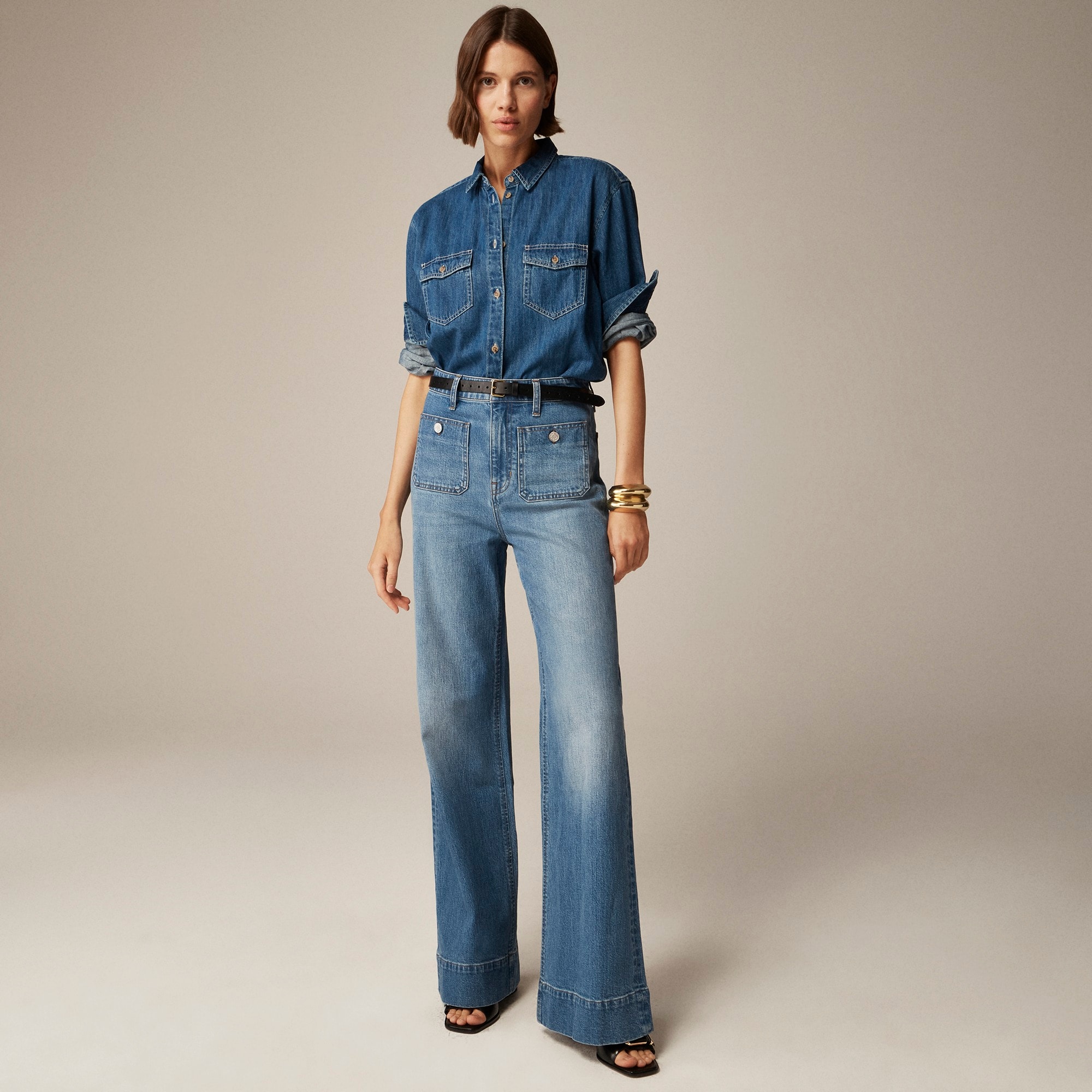 High-rise Sailor denim trouser in 1996 semi-stretch