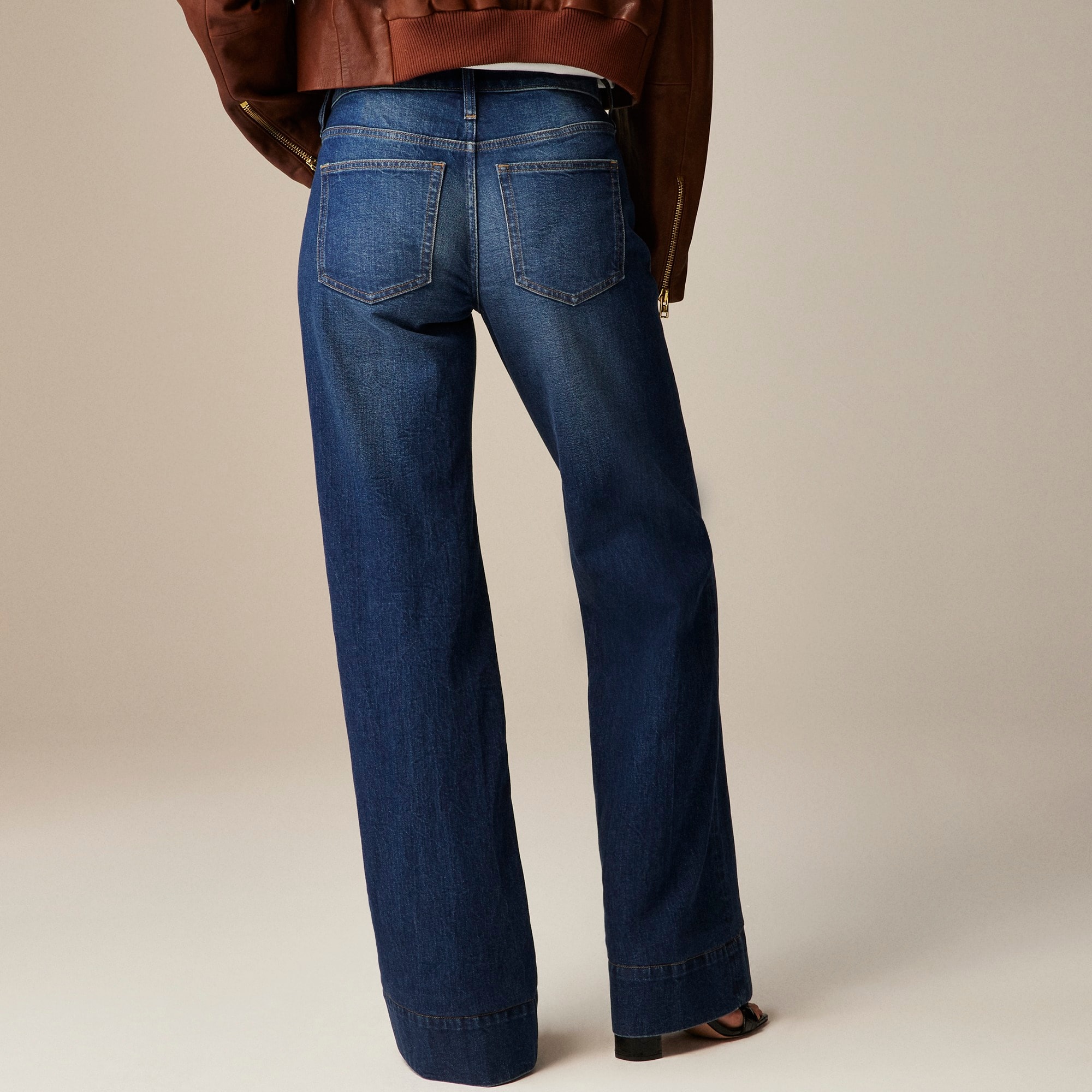 Low-rise denim trouser jean