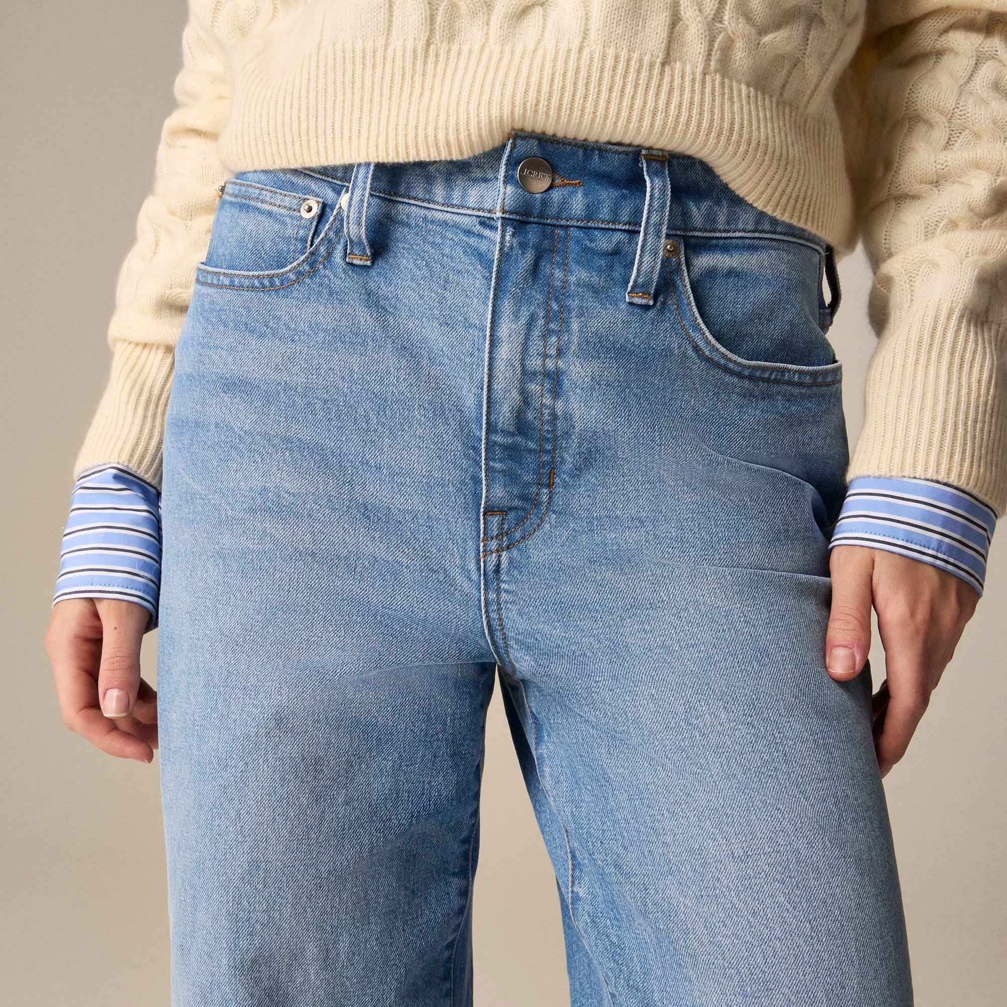 High-rise slim-wide jean in 1996 semi-stretch