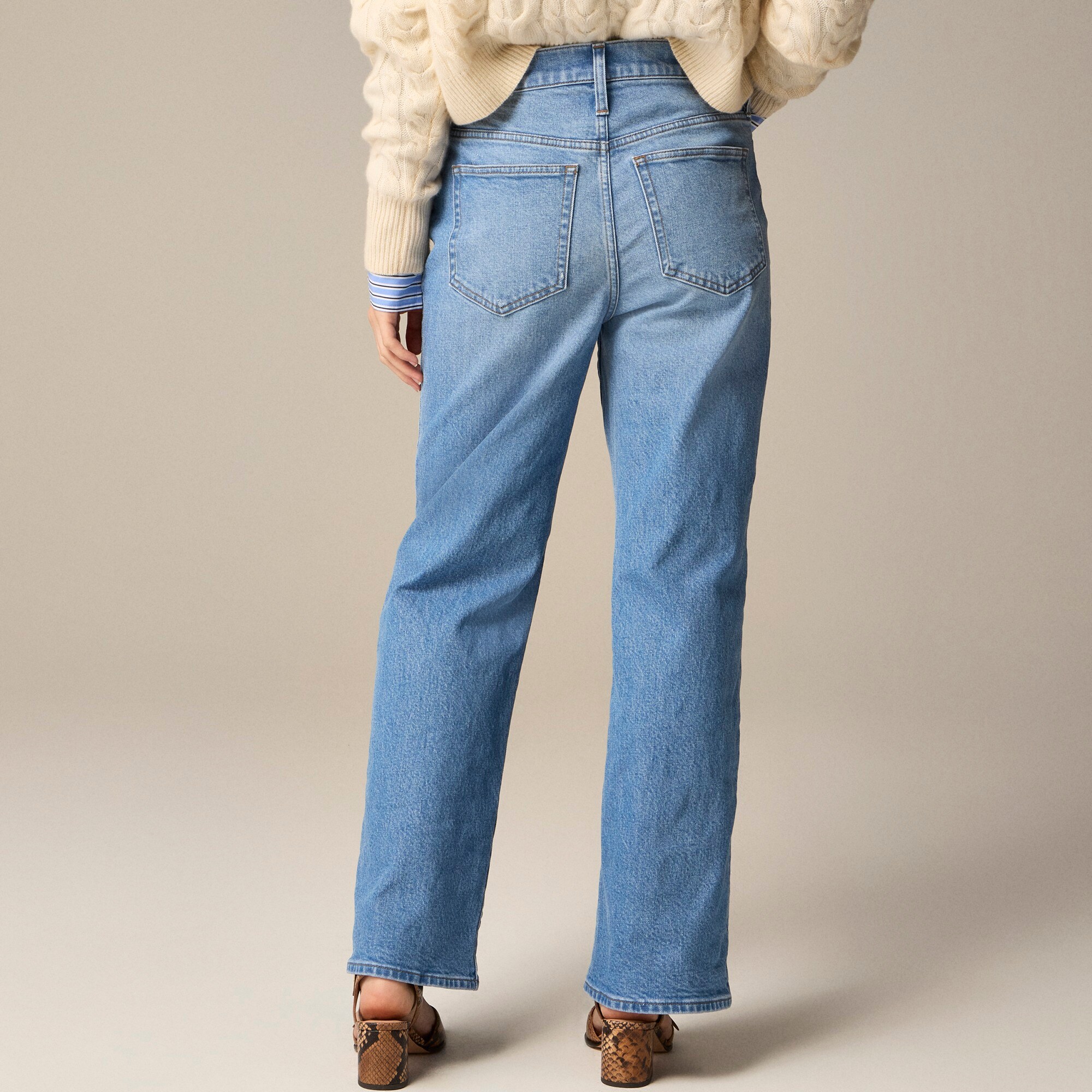 High-rise slim-wide jean in 1996 semi-stretch