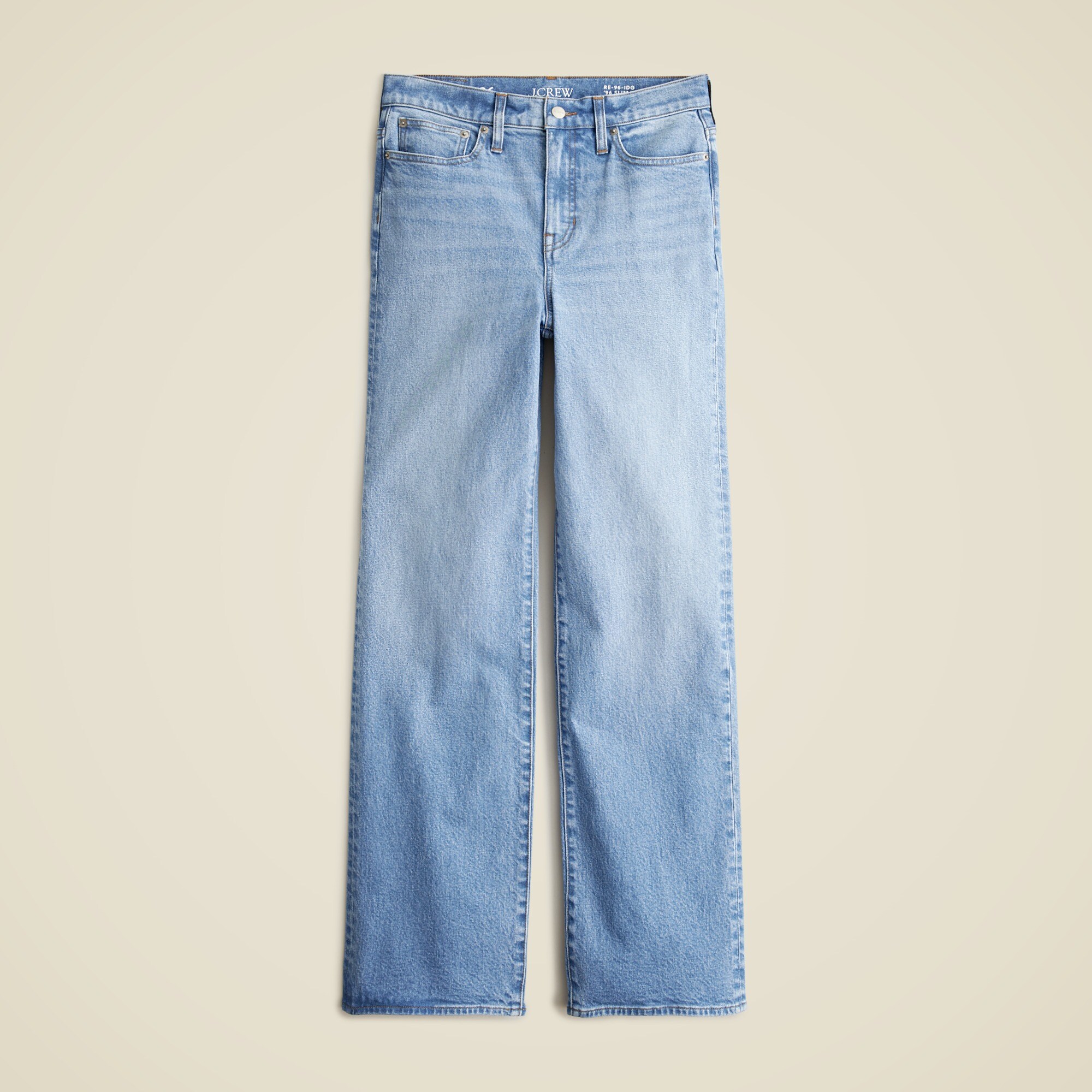 Full-length slim-wide jean in 1996 semi-stretch