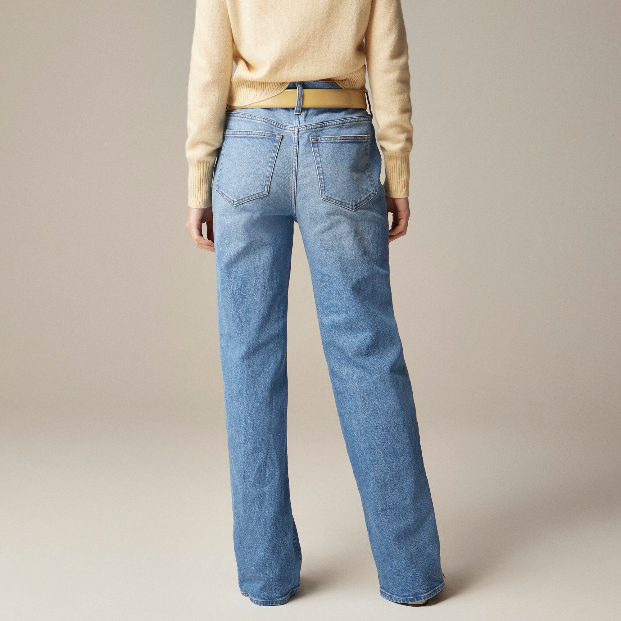 Full-length slim-wide jean in 1996 semi-stretch