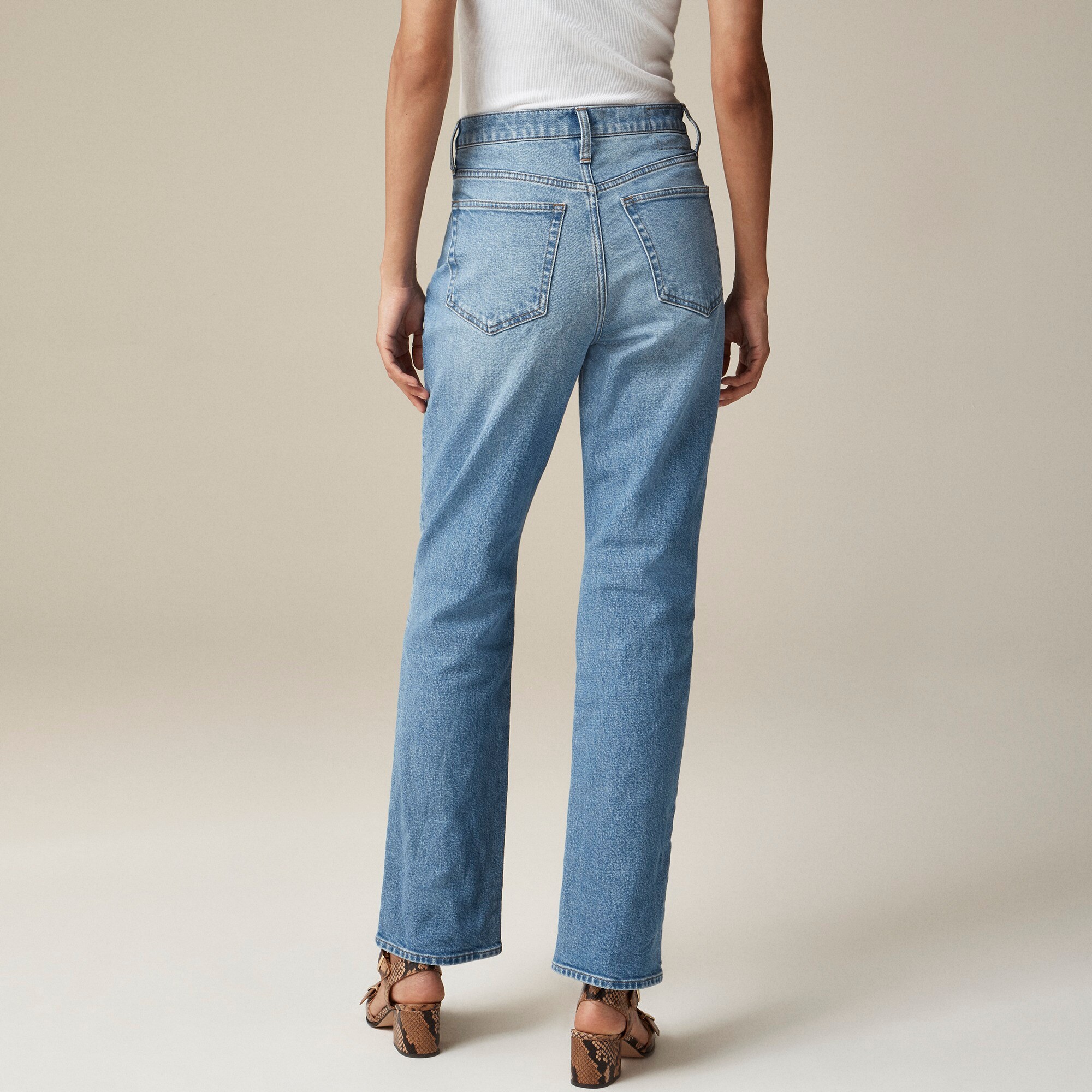 High-rise straight jean in 1996 semi-stretch