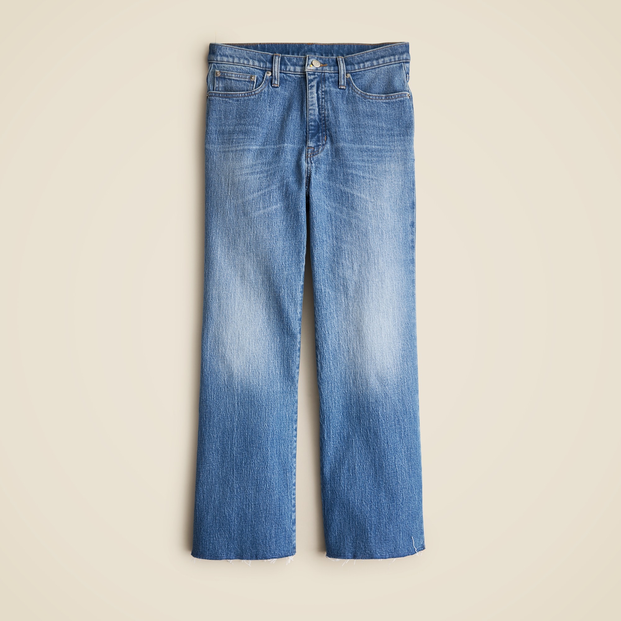 High rise cropped kickout jean in 1996 semi stretch