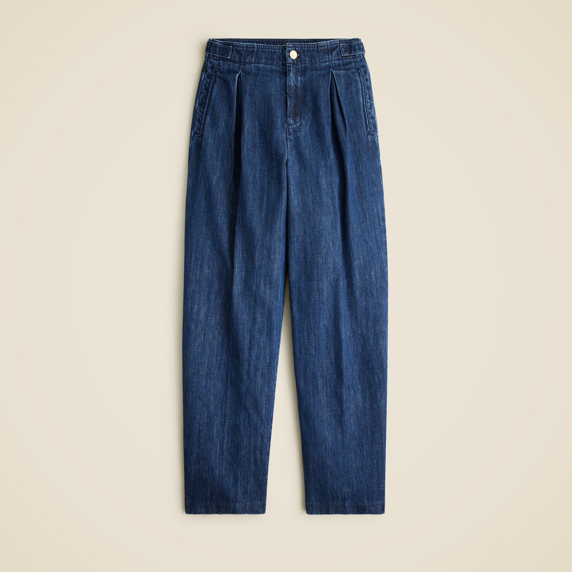 Tapered jean with pleats in 1984 rigid