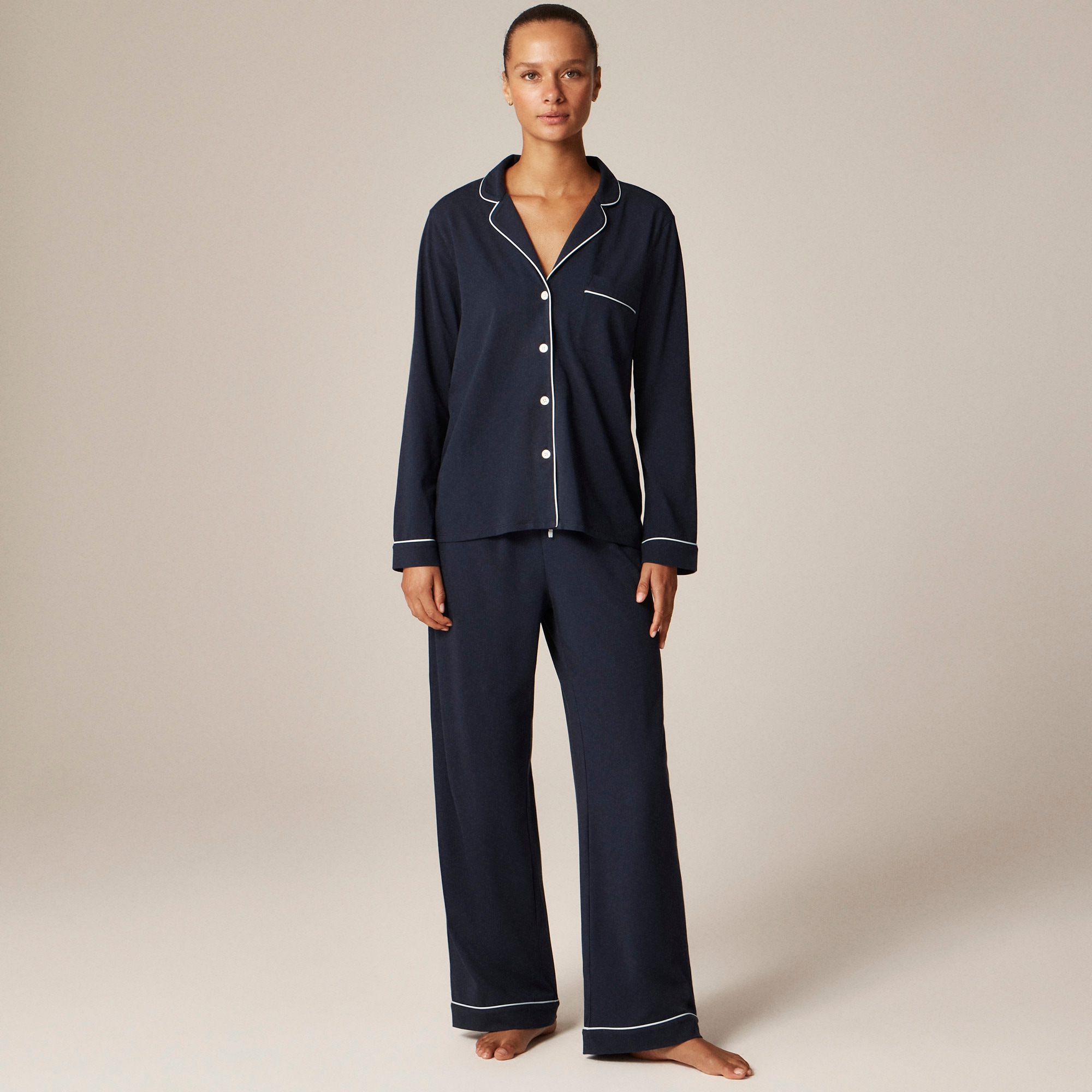 Dreamy cotton-blend pajama pant set