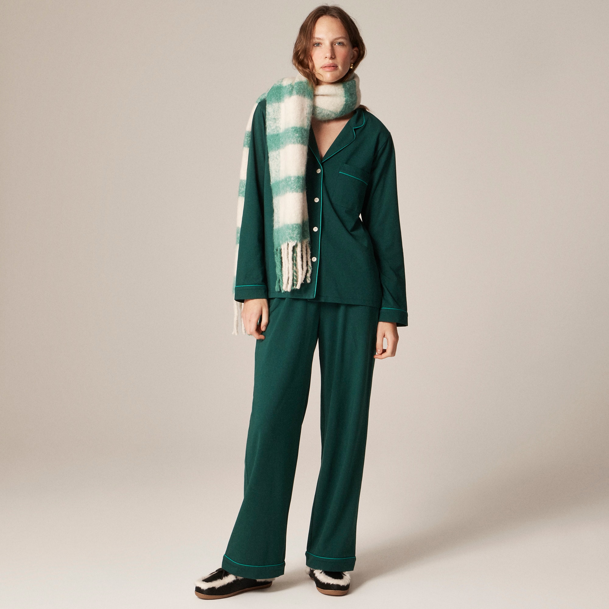 Dreamy cotton-blend pajama pant set