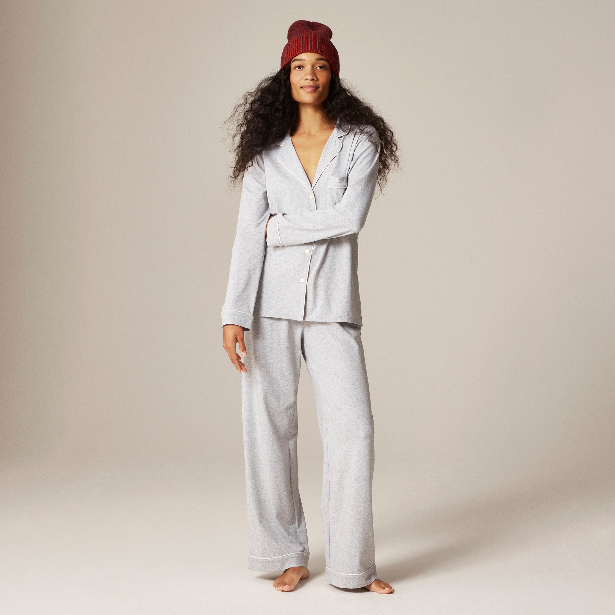 Dreamy cotton-blend pajama pant set