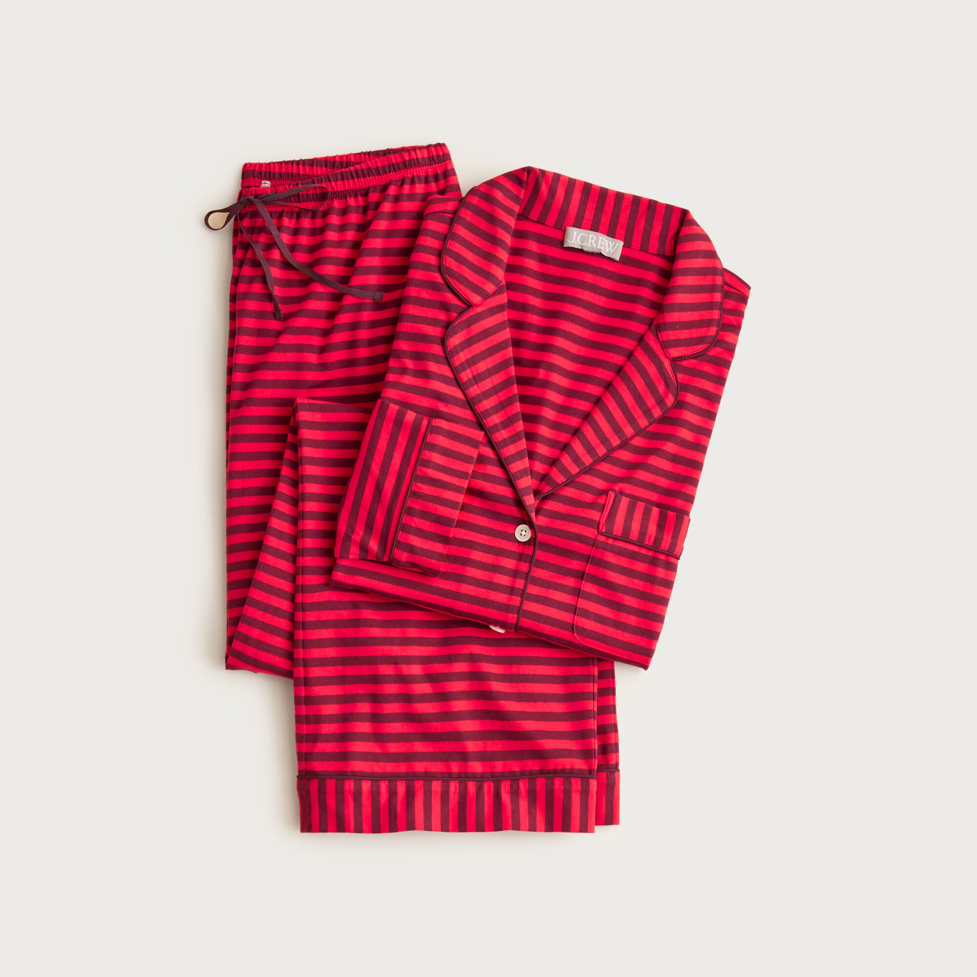 Dreamy cotton-blend pajama pant set in stripe