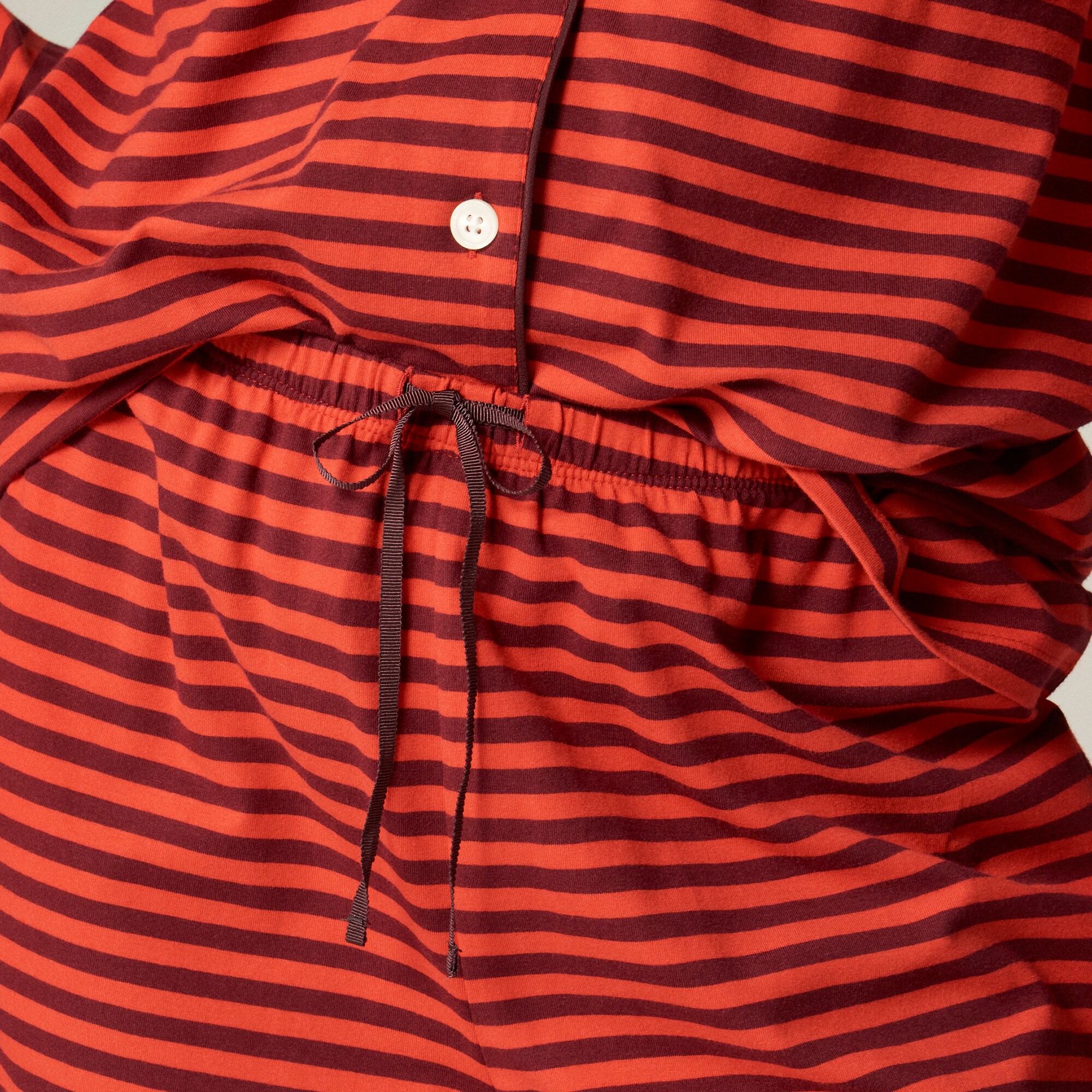 Dreamy cotton-blend pajama pant set in stripe
