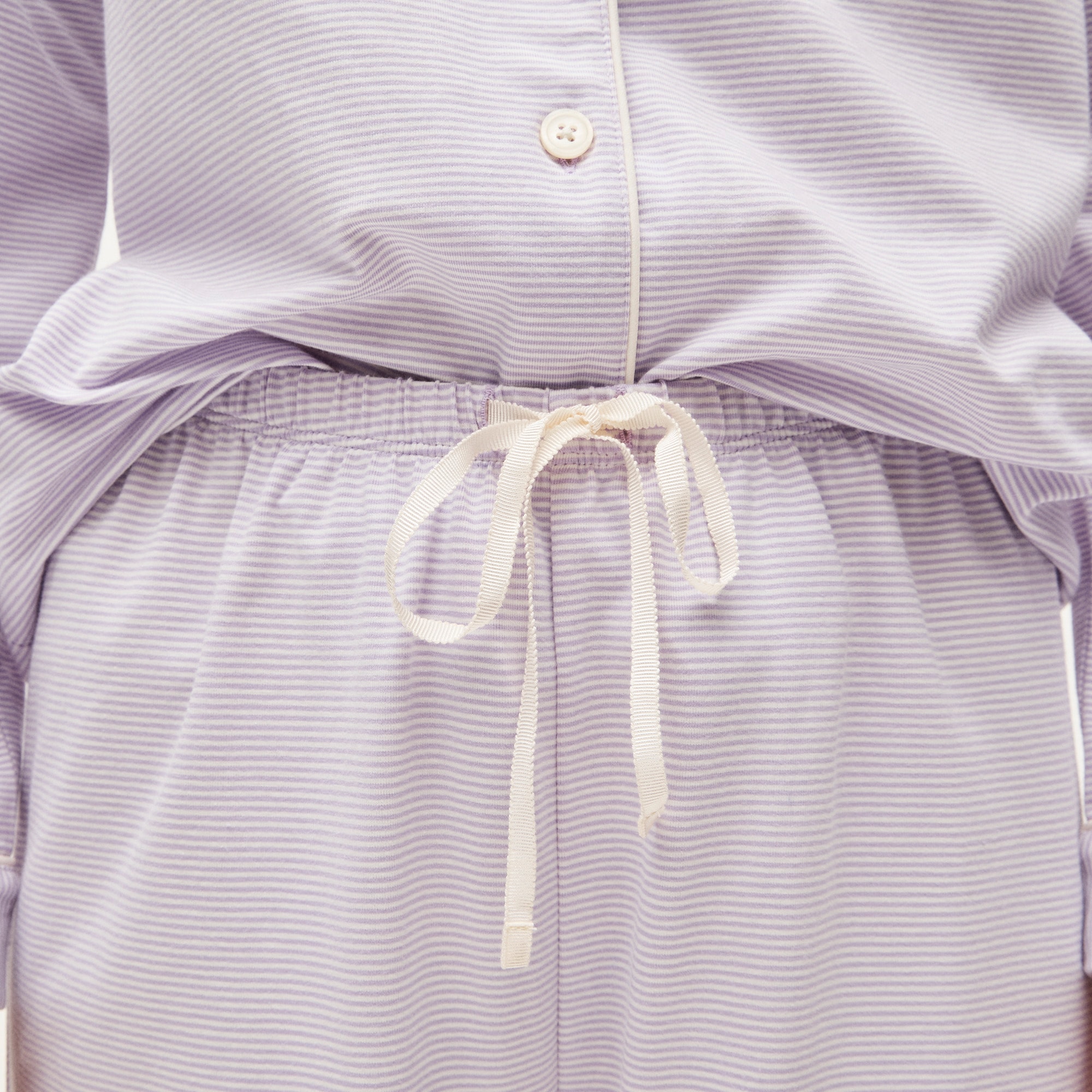 Dreamy cotton-blend pajama pant set in stripe - image 3