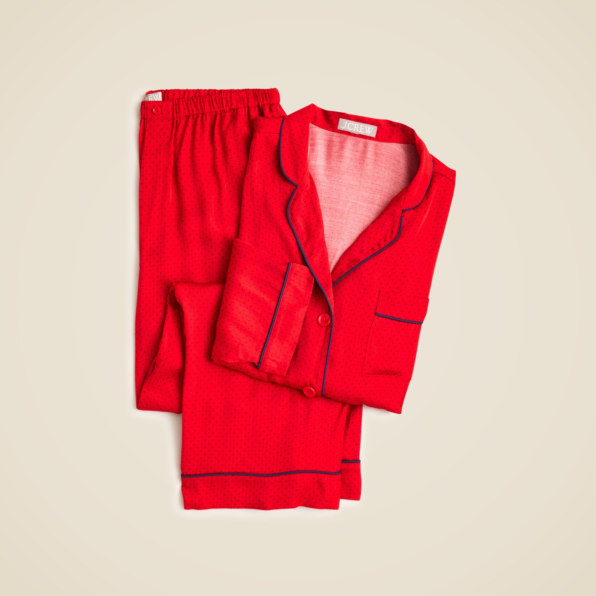 Soft Shine Pajama Pant Set In Dot For Women | J.Crew