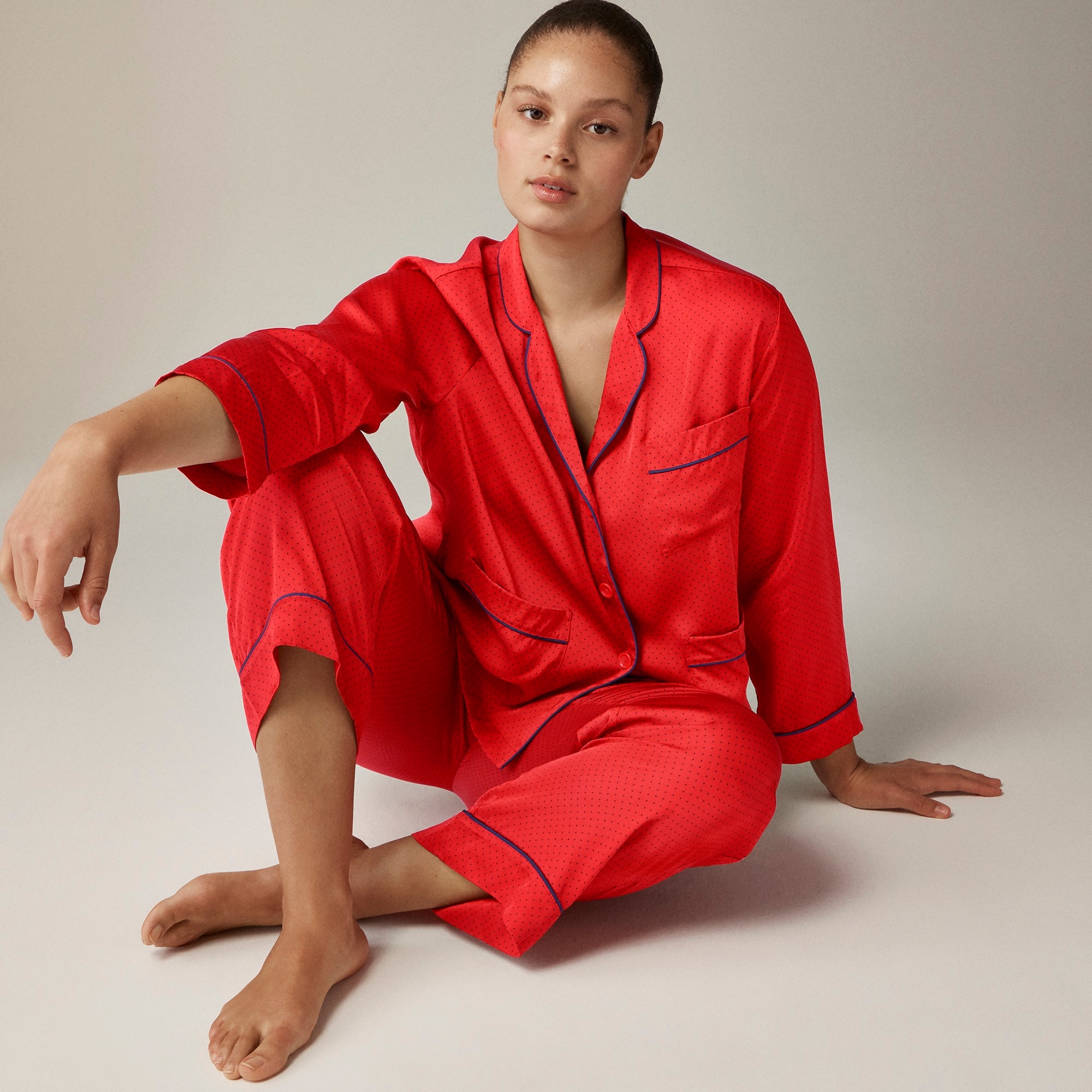  Soft shine pajama pant set in dot