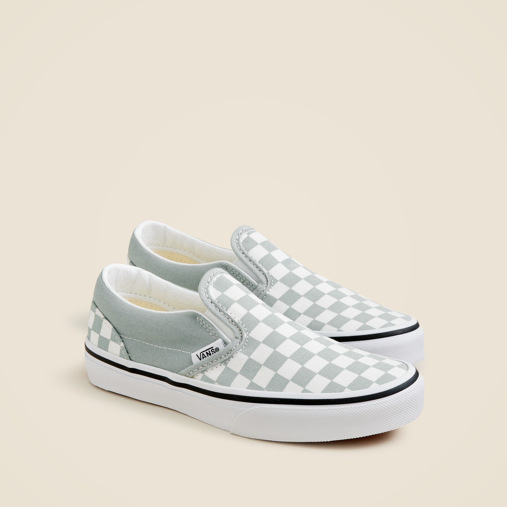 boys Vans&reg; kids' classic slip-on sneakers in checkerboard