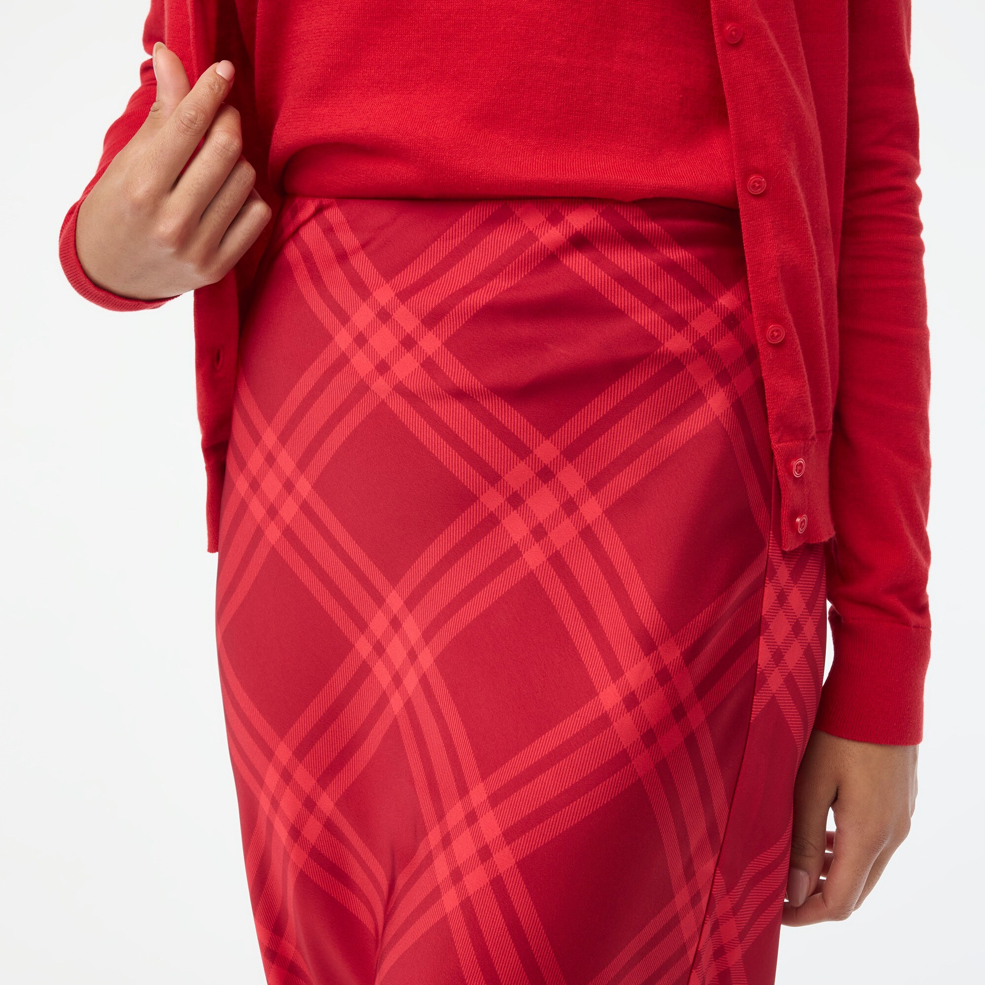 Printed bias slip skirt