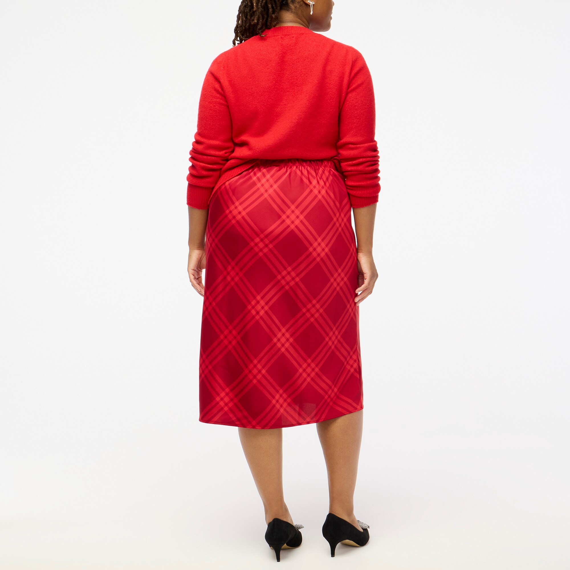 Printed bias slip skirt