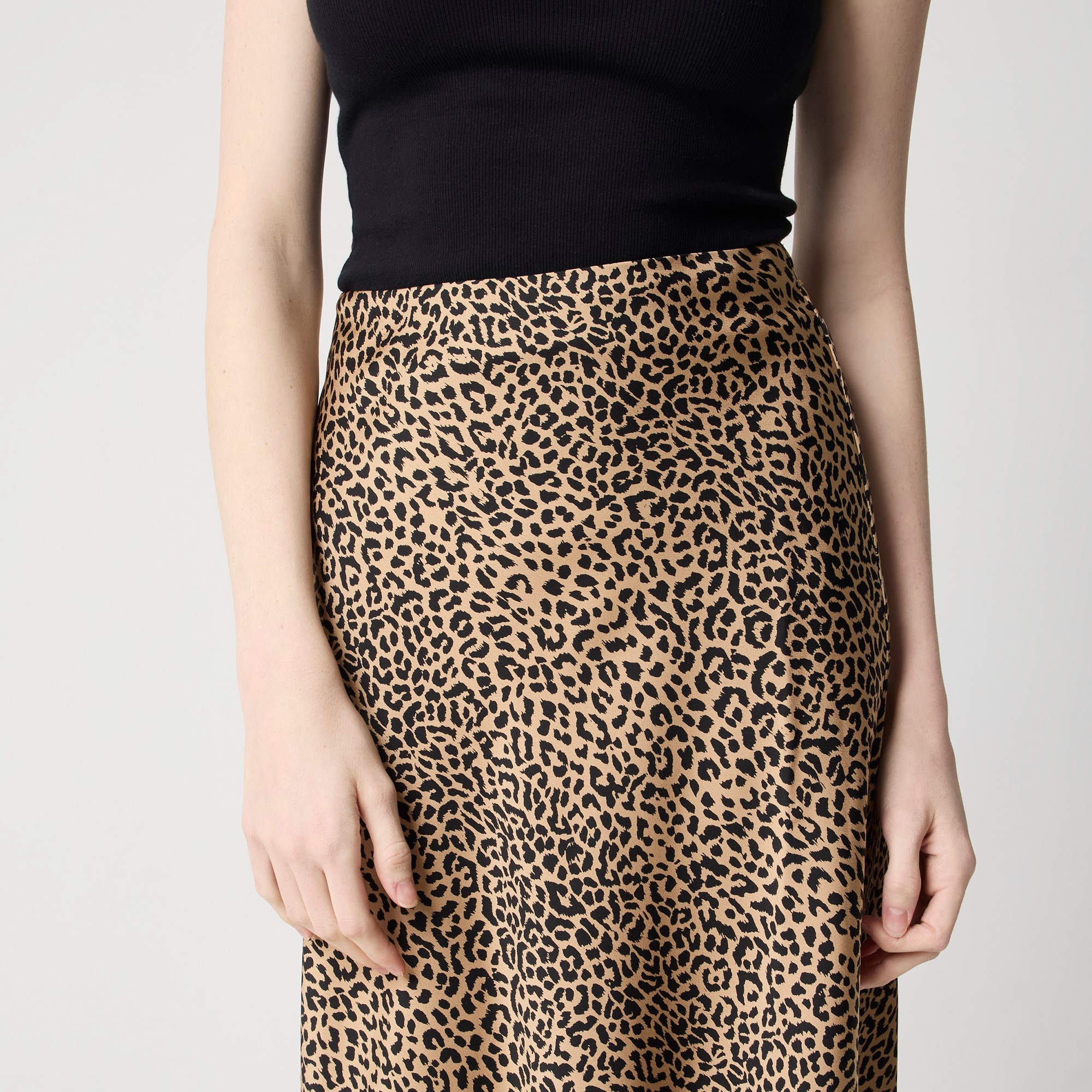 Printed bias slip skirt