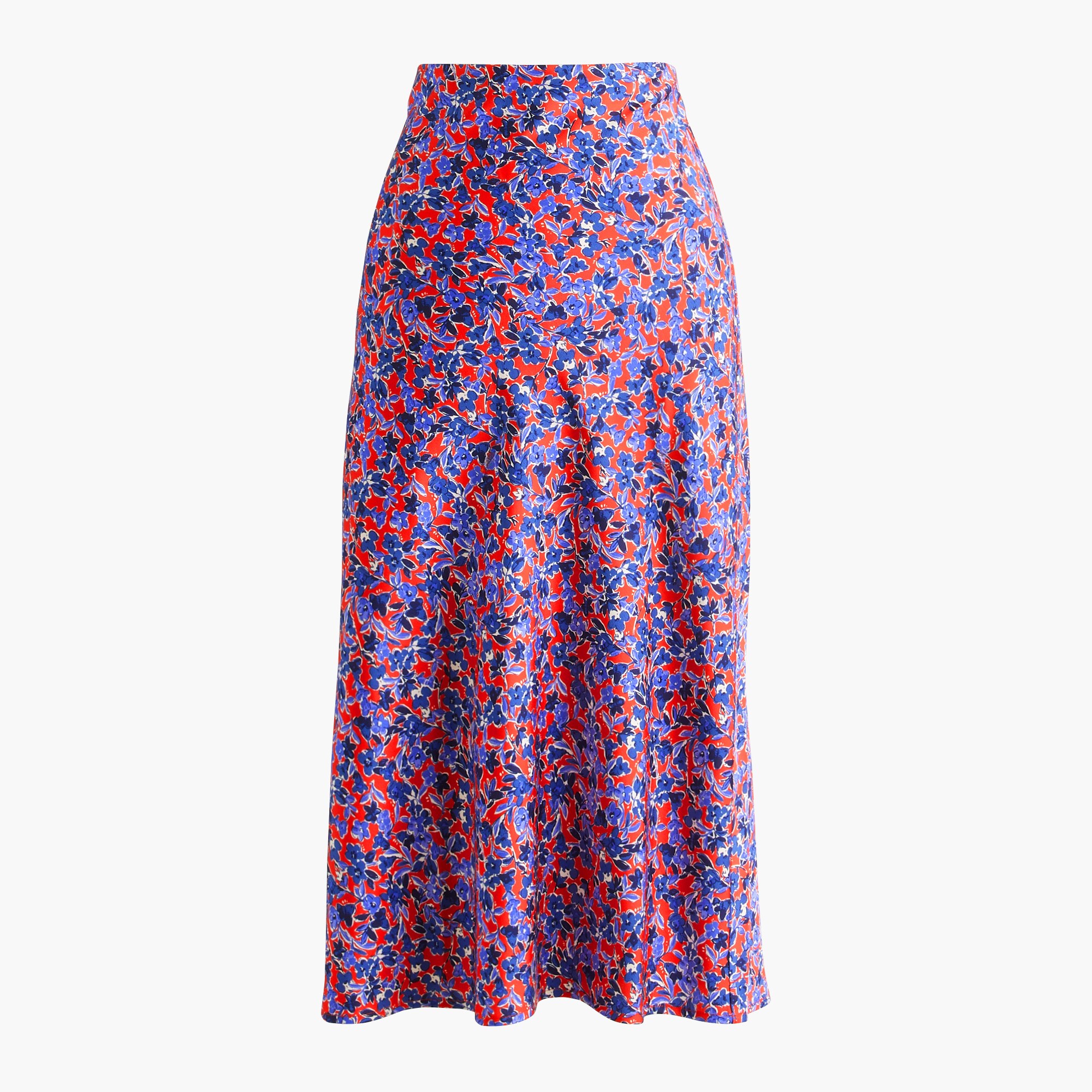 Printed bias slip skirt