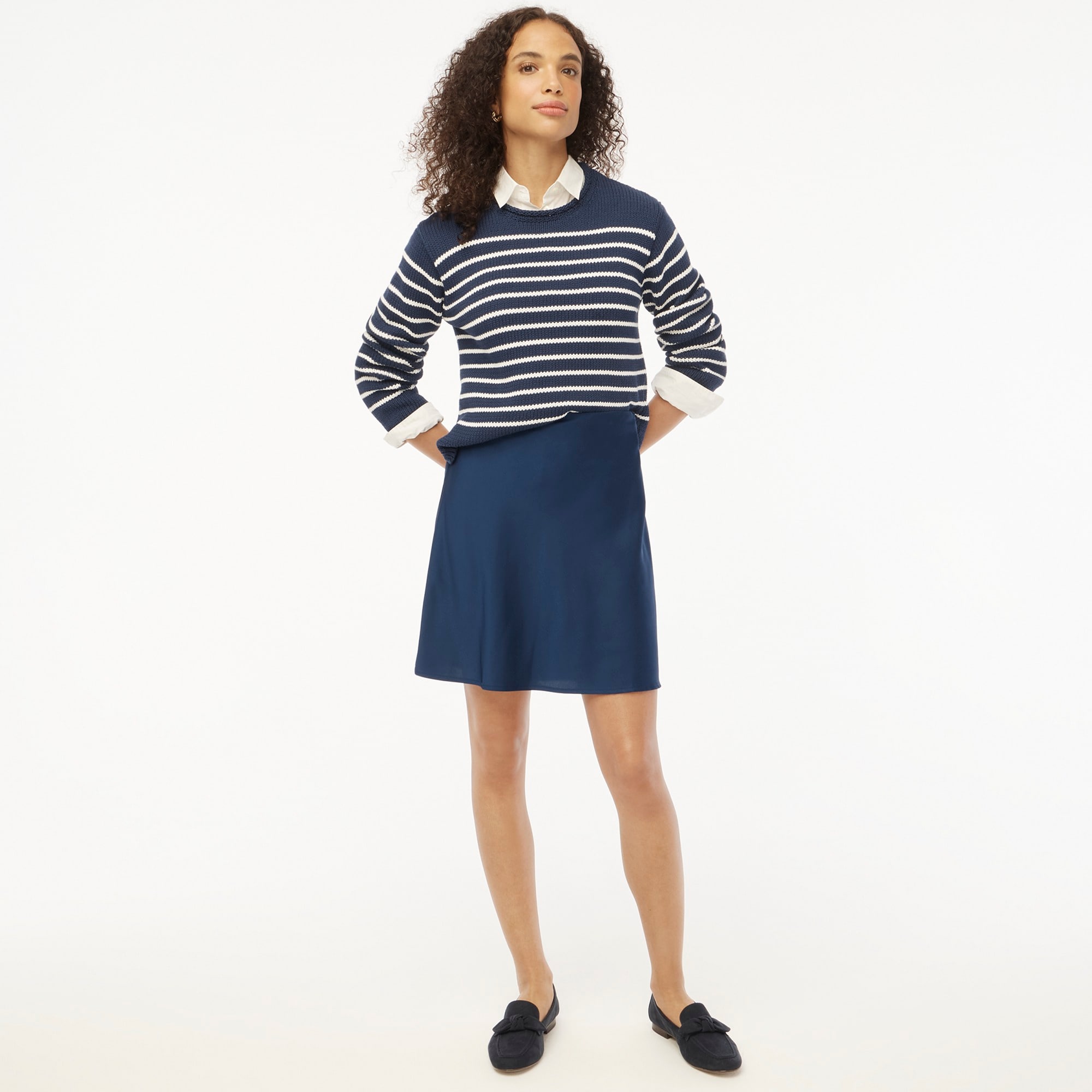 Mini bias slip skirt