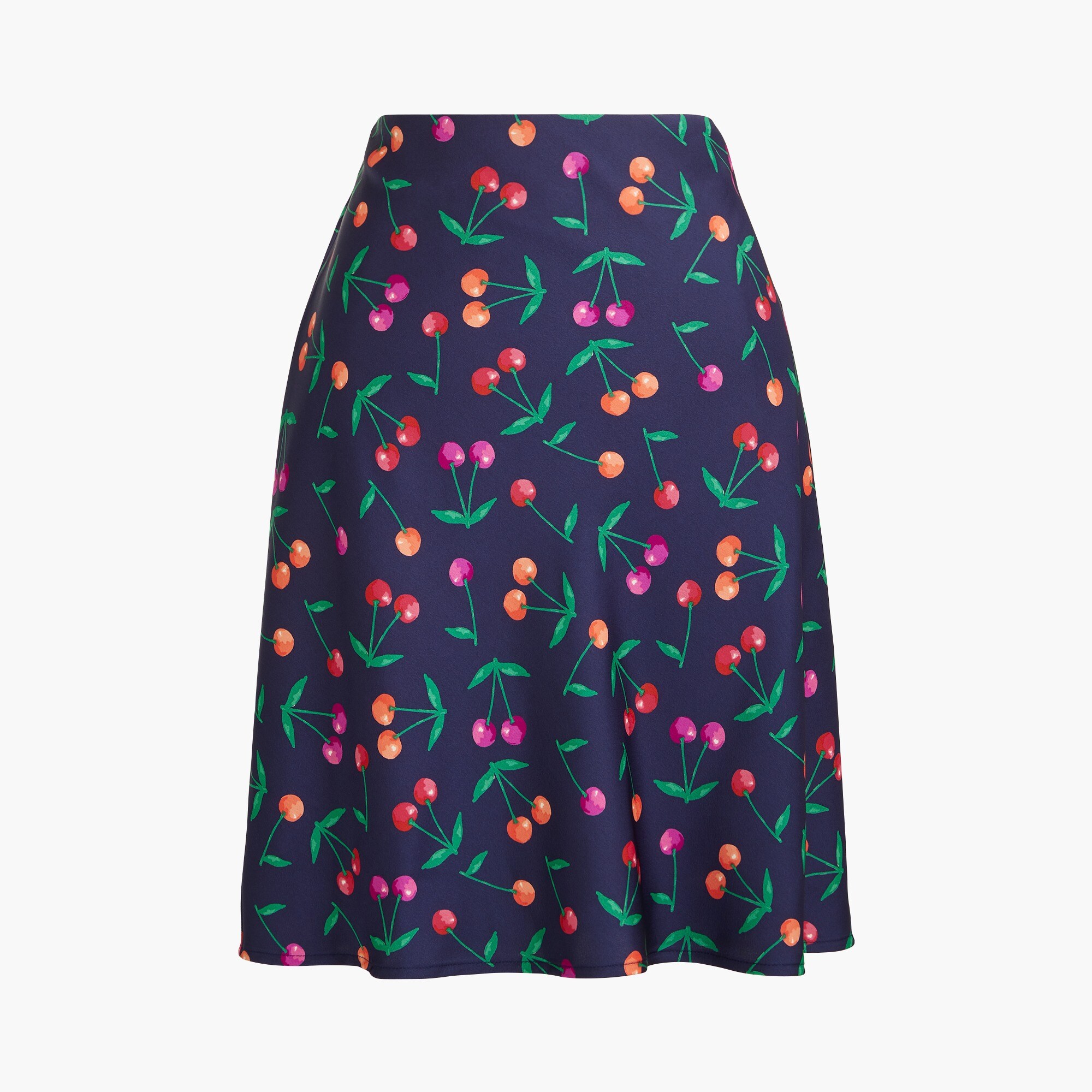 Mini bias-cut slip skirt