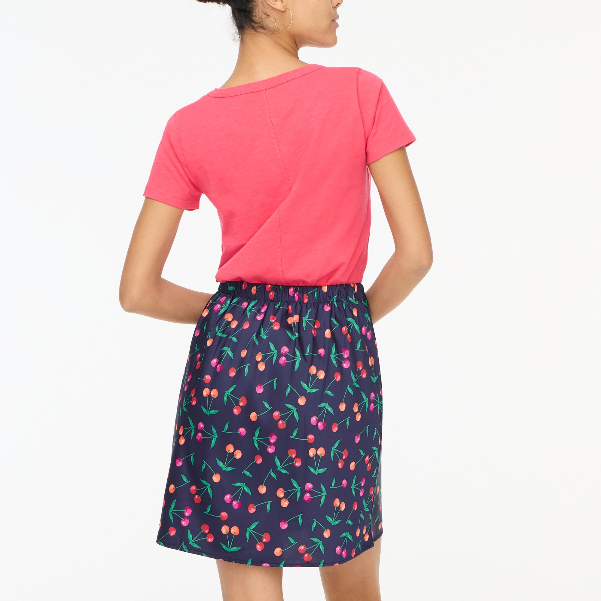 Mini bias-cut slip skirt