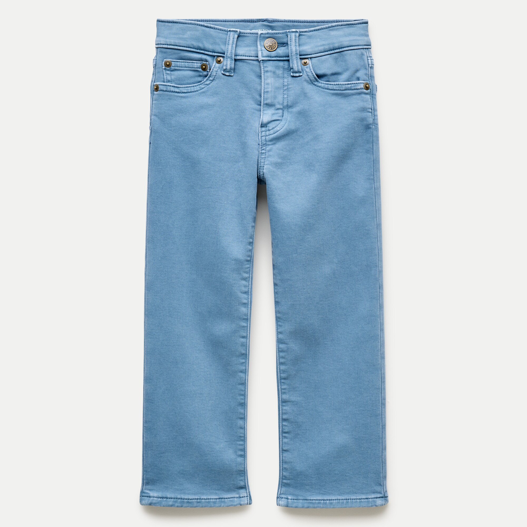 Kids' Straight-fit garment-dyed stretch jean