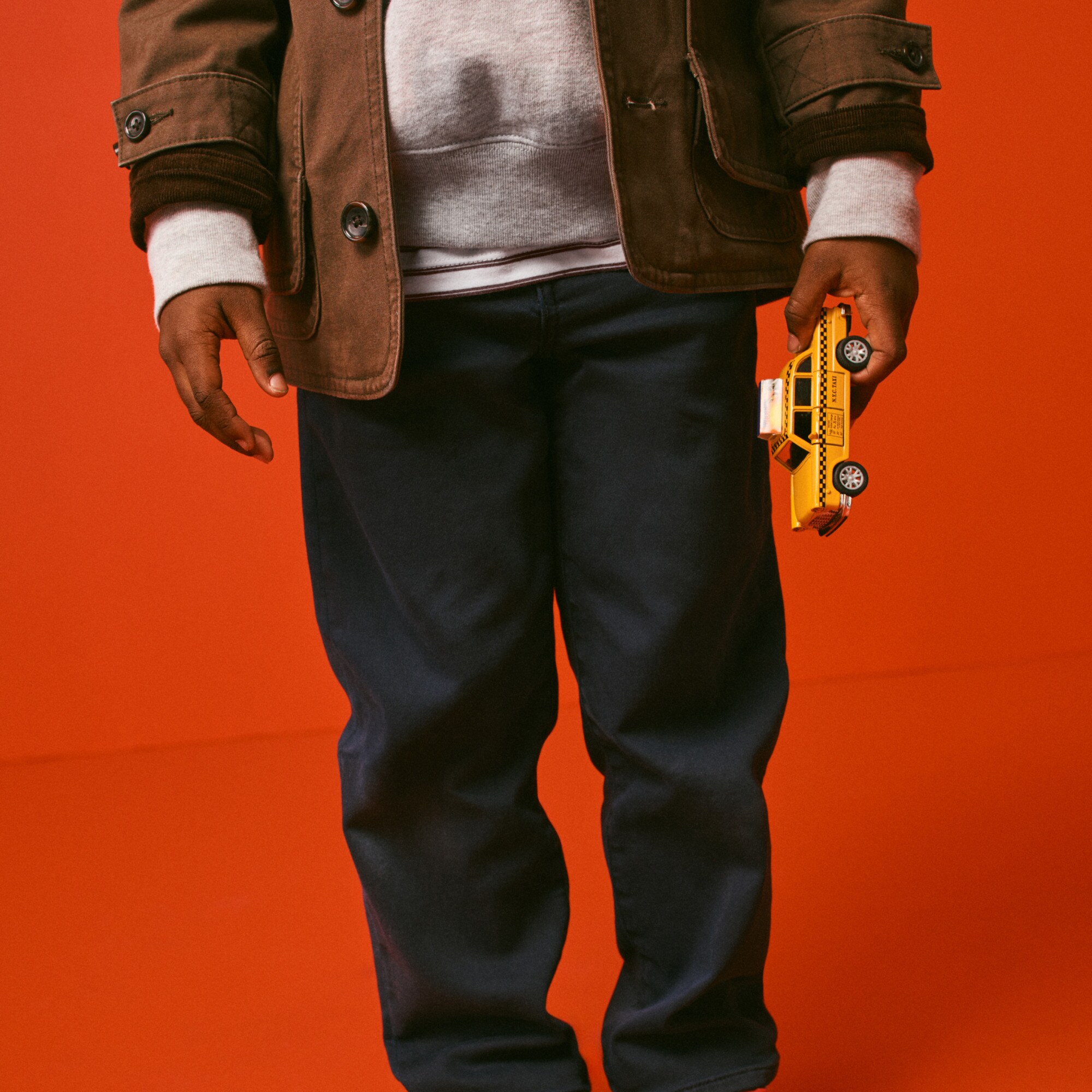 Kids' Straight-fit garment-dyed stretch jean