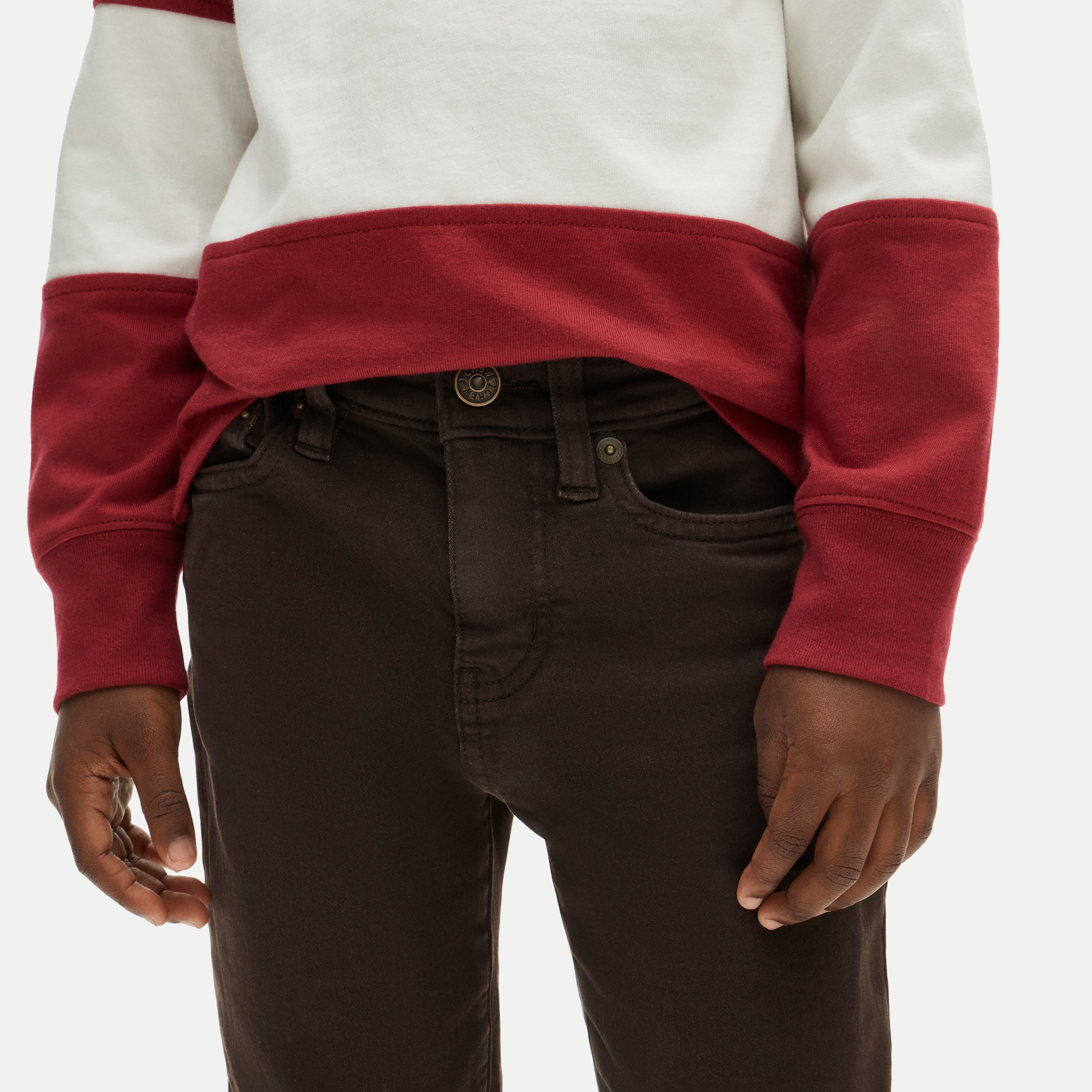 Kids' Straight-fit garment-dyed stretch jean