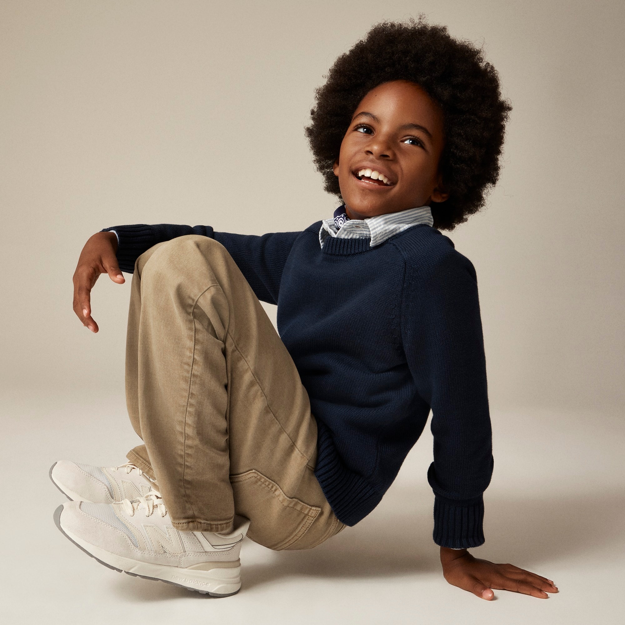 Kids' Straight-fit garment-dyed stretch jean