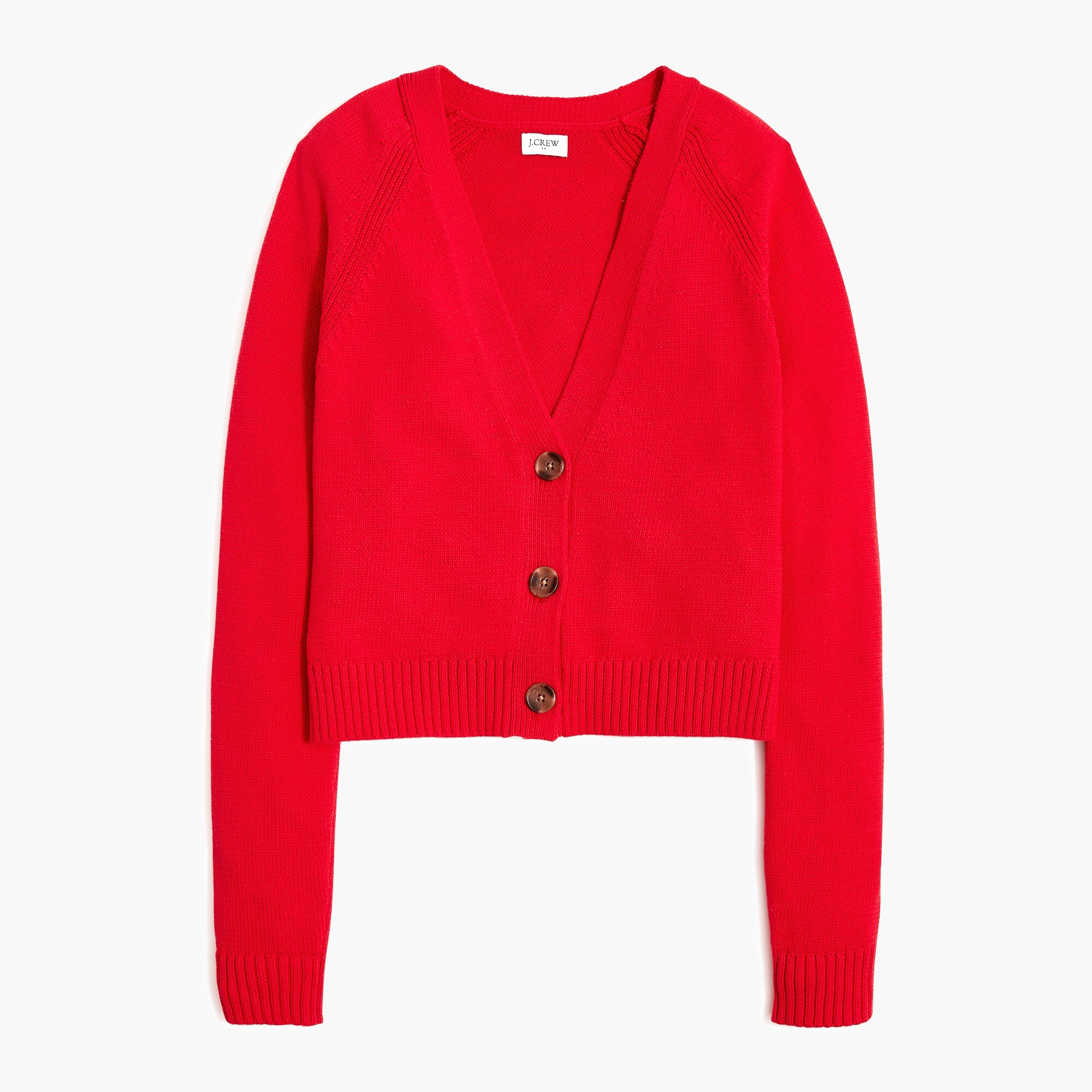 Cotton-blend V-neck cardigan sweater