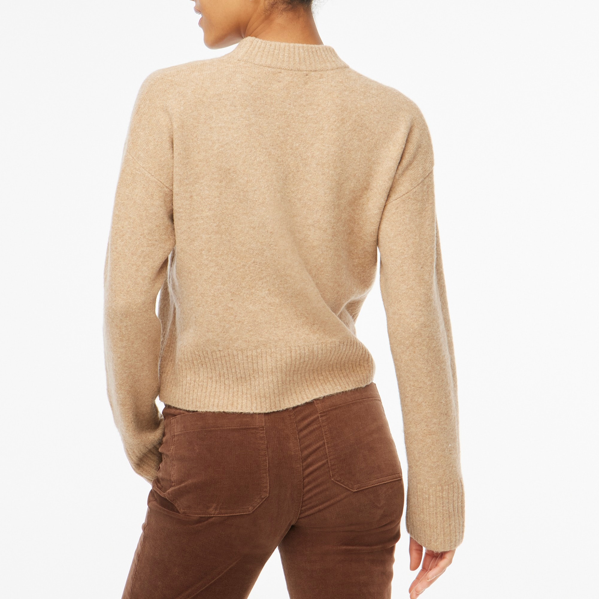 Girlfriend crewneck sweater in extra-soft yarn