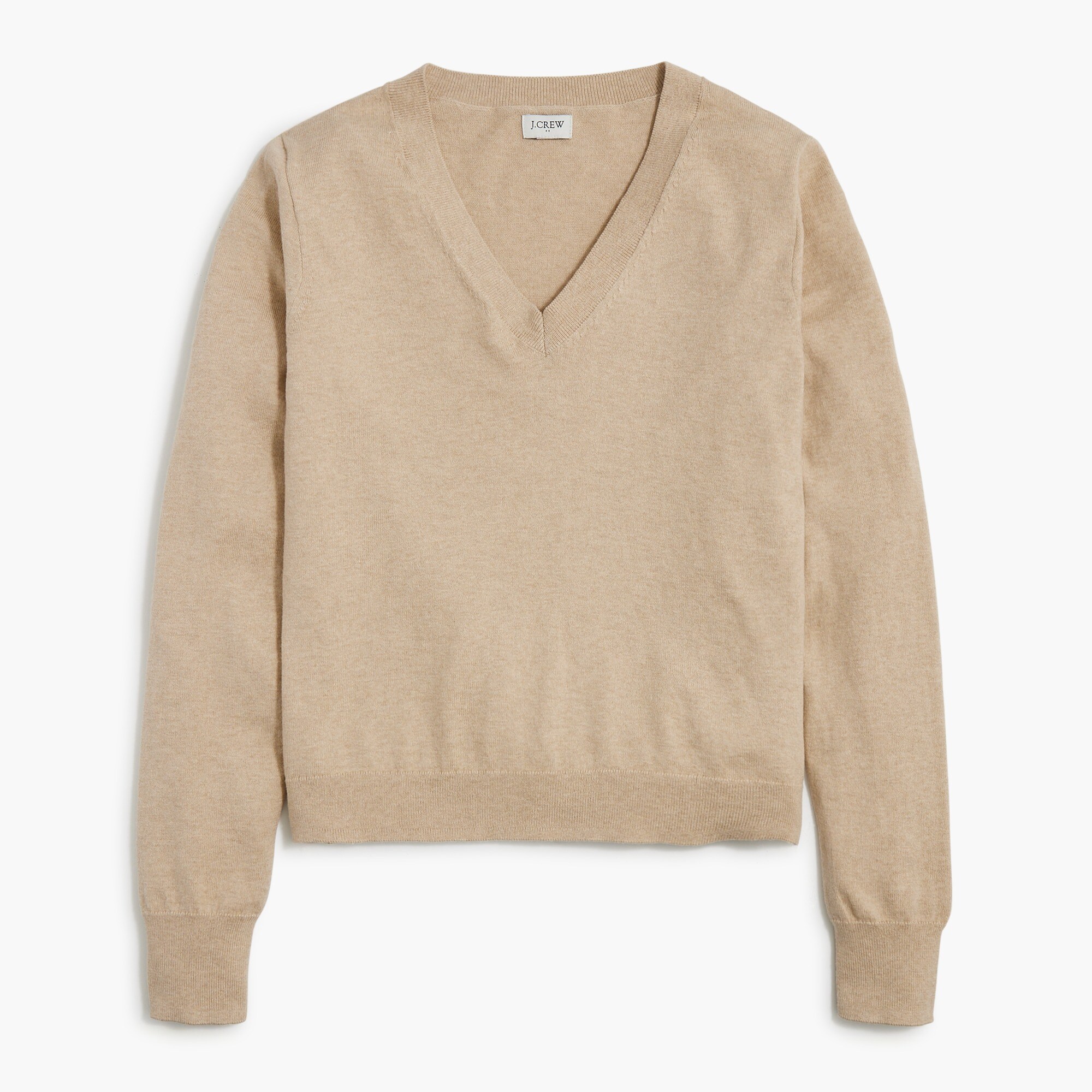 Cotton-blend V-neck sweater