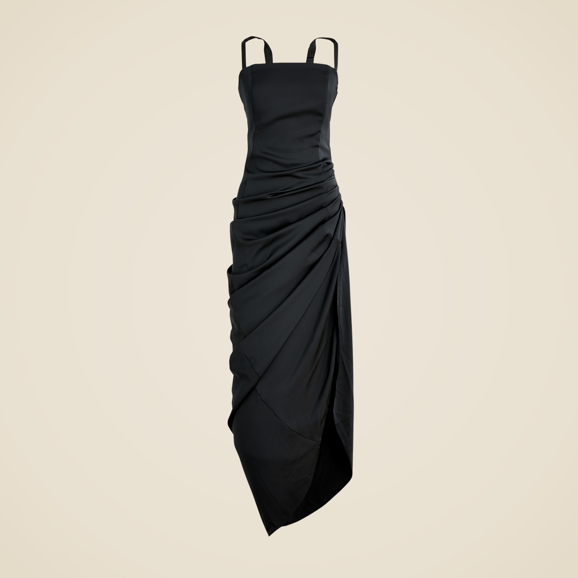 ★RECTO★RC CURVED NECK STRUCTURED DRESS★6038★Black★韓国 RECTO - Official Website
