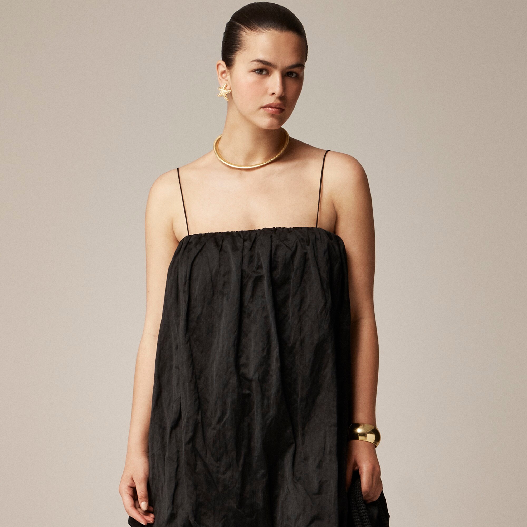 j.crew: collection mini bubble dress in satin for women