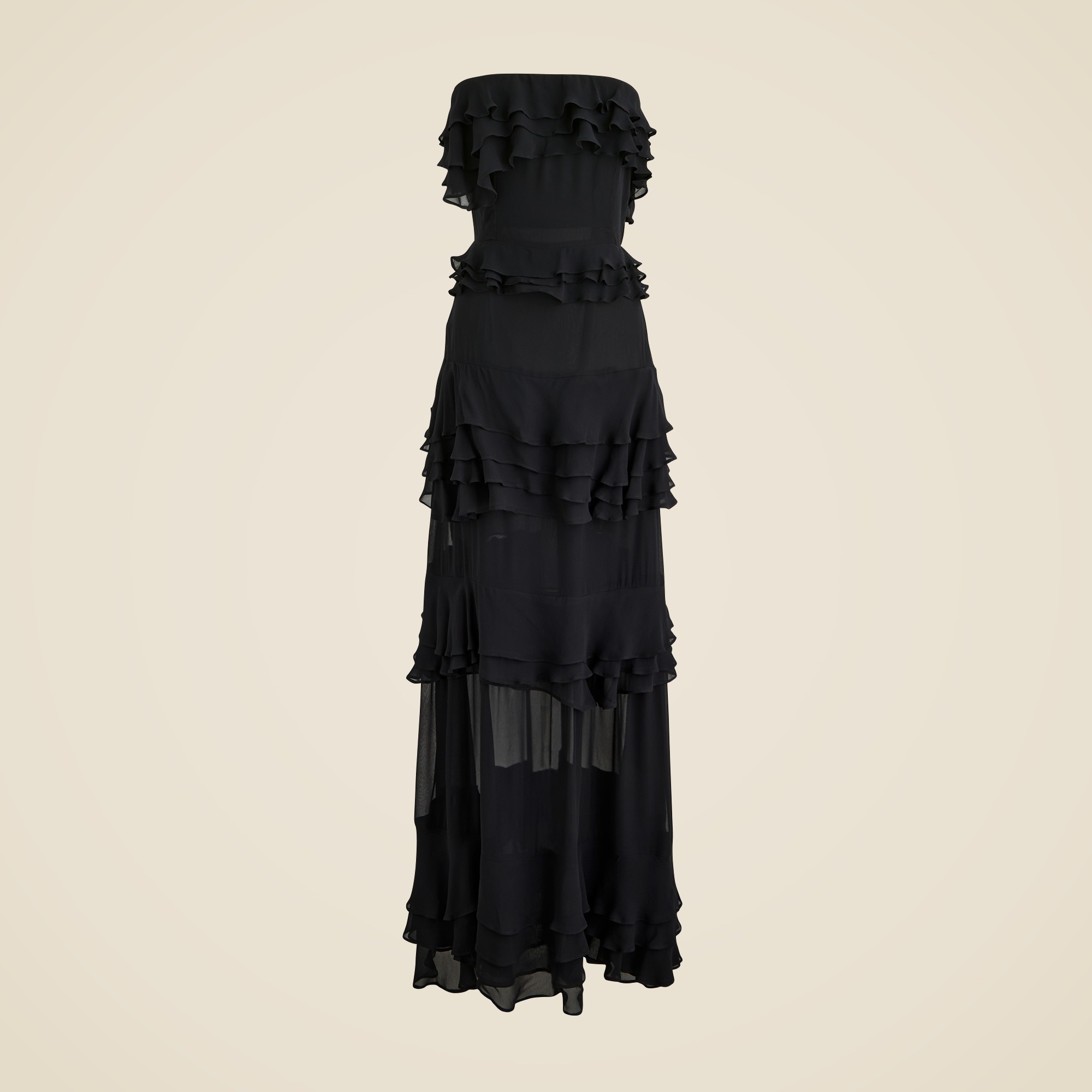 Collection tiered ruffle dress in chiffon