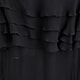 Pre-order Collection tiered ruffle dress in dot chiffon BLACK