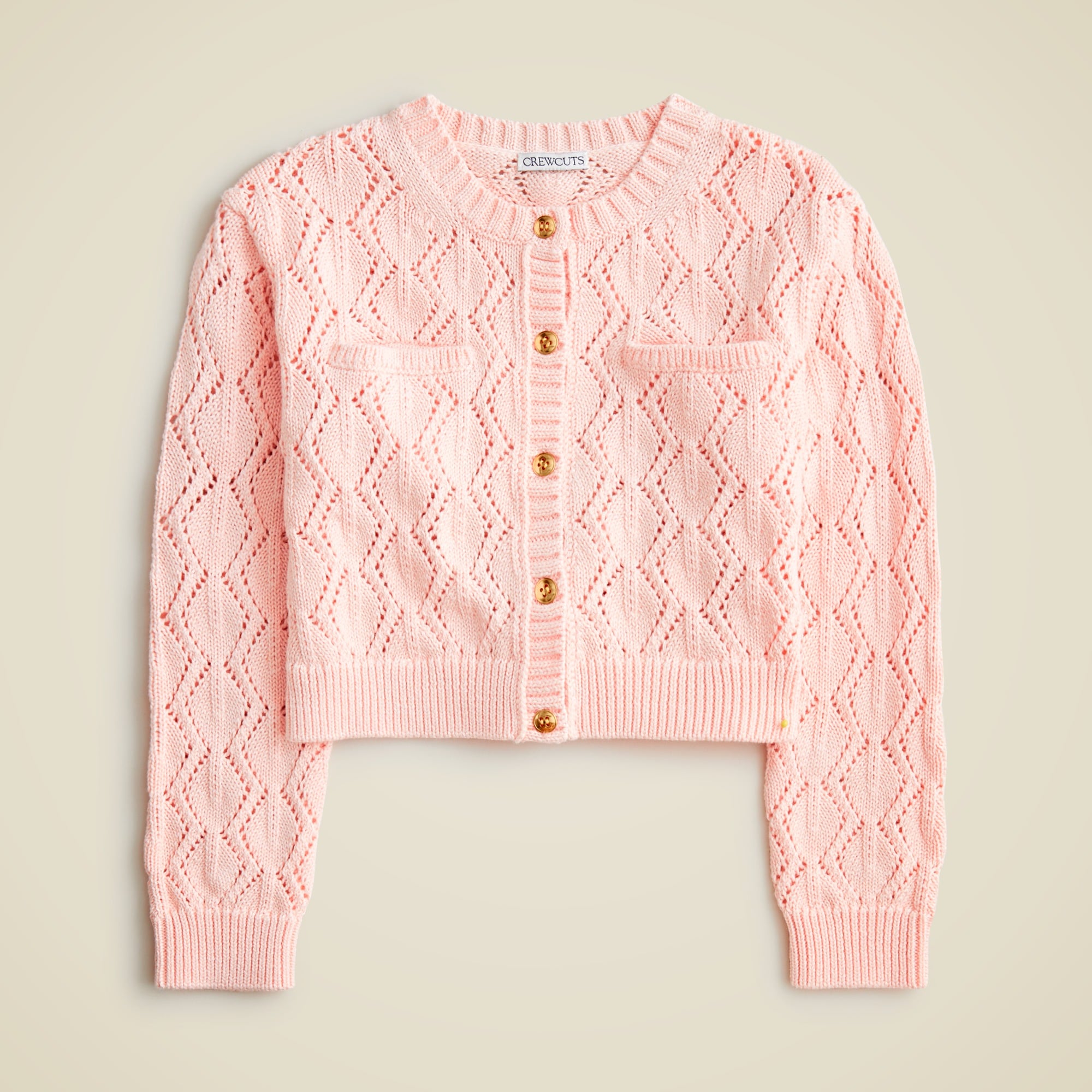  Girls' crochet cardigan in cotton