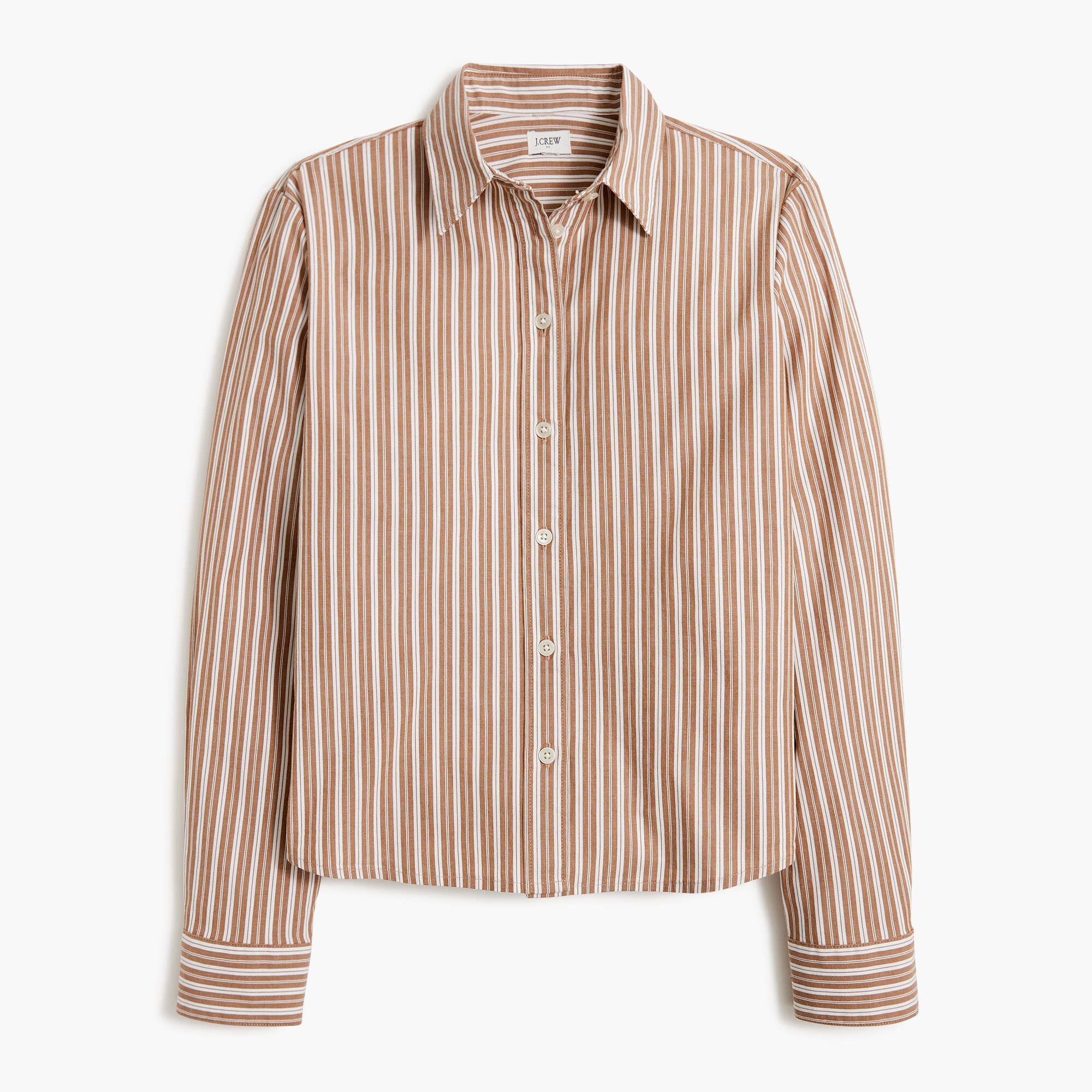 striped modern button-up shirt for women