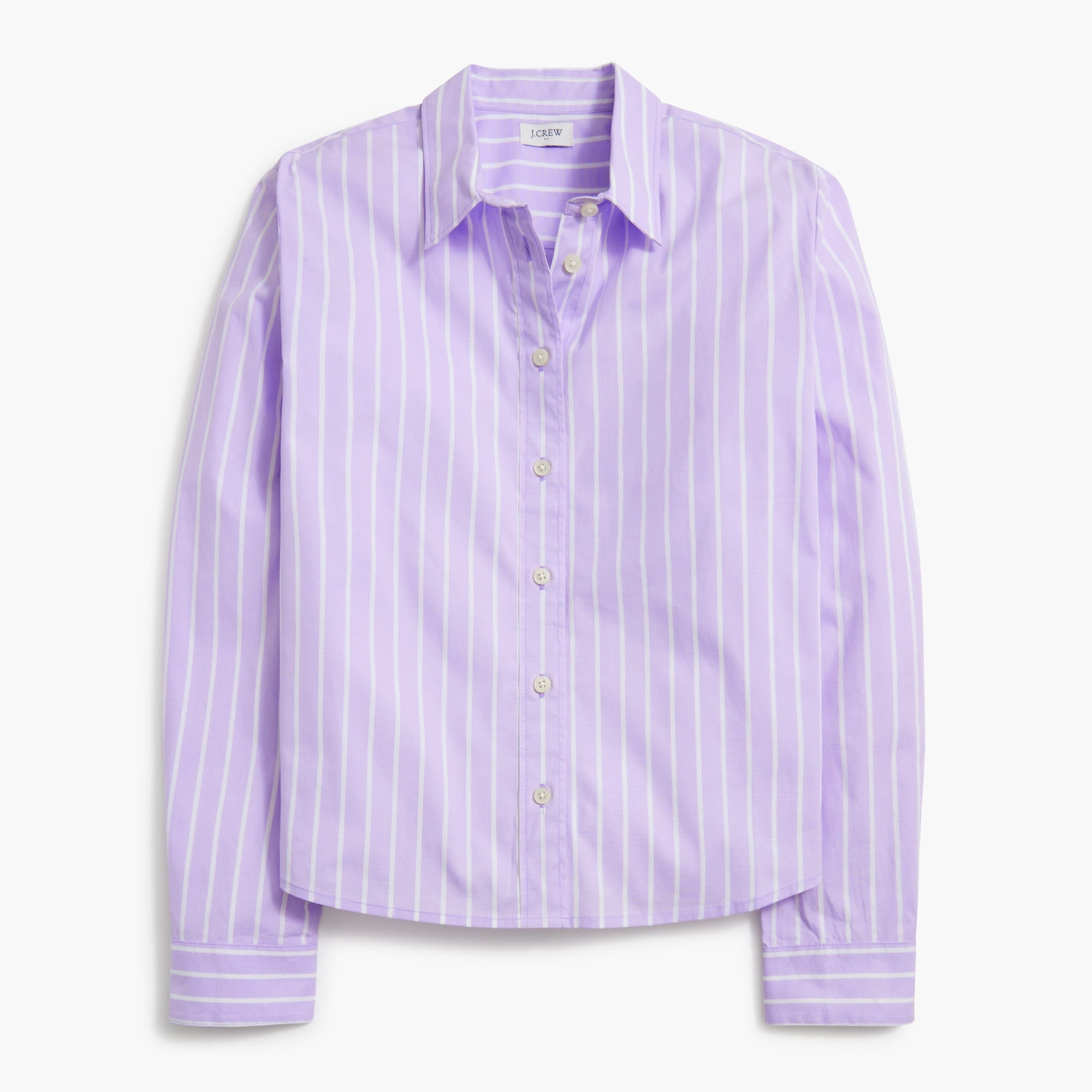 Striped modern button-up shirt
