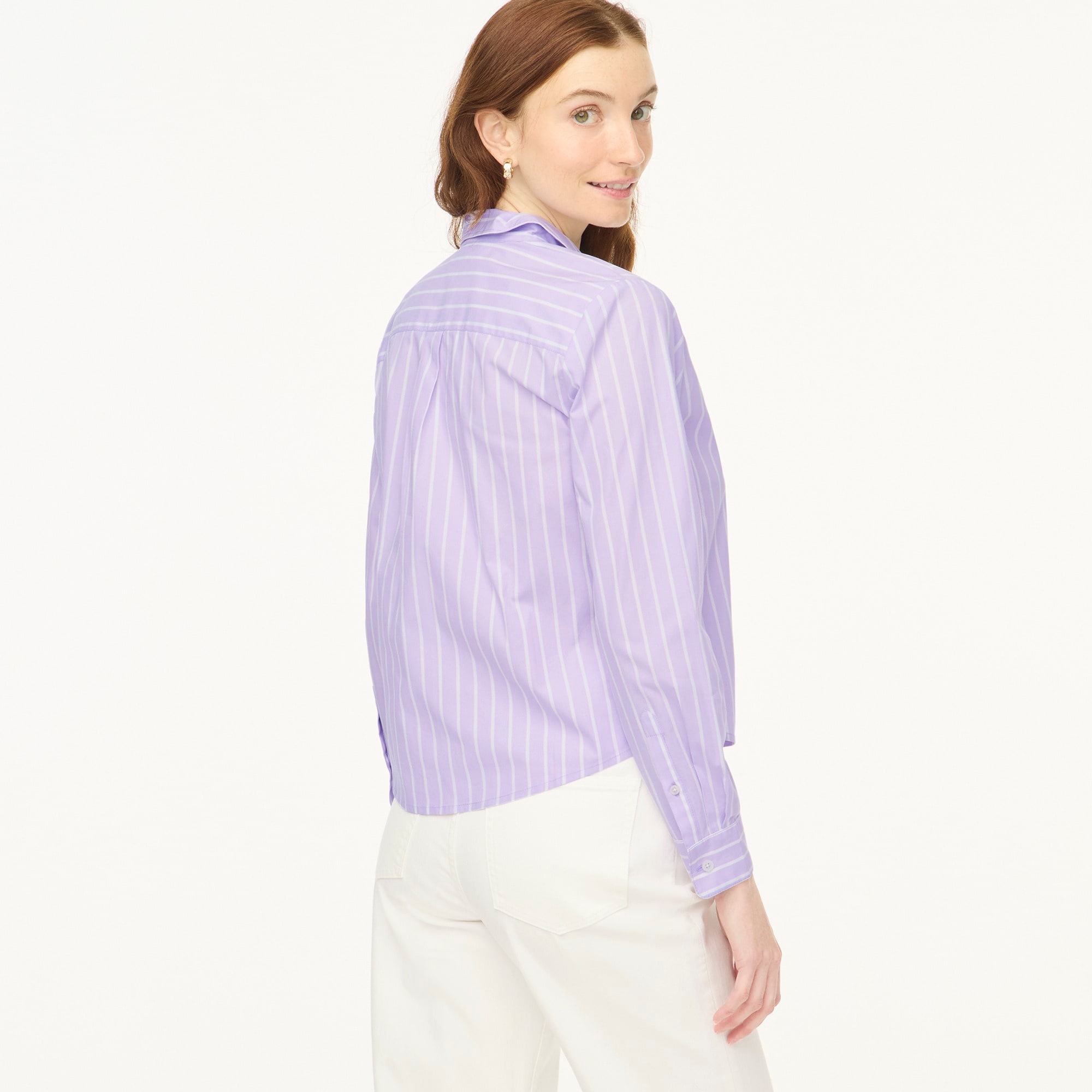 Striped modern button-up shirt